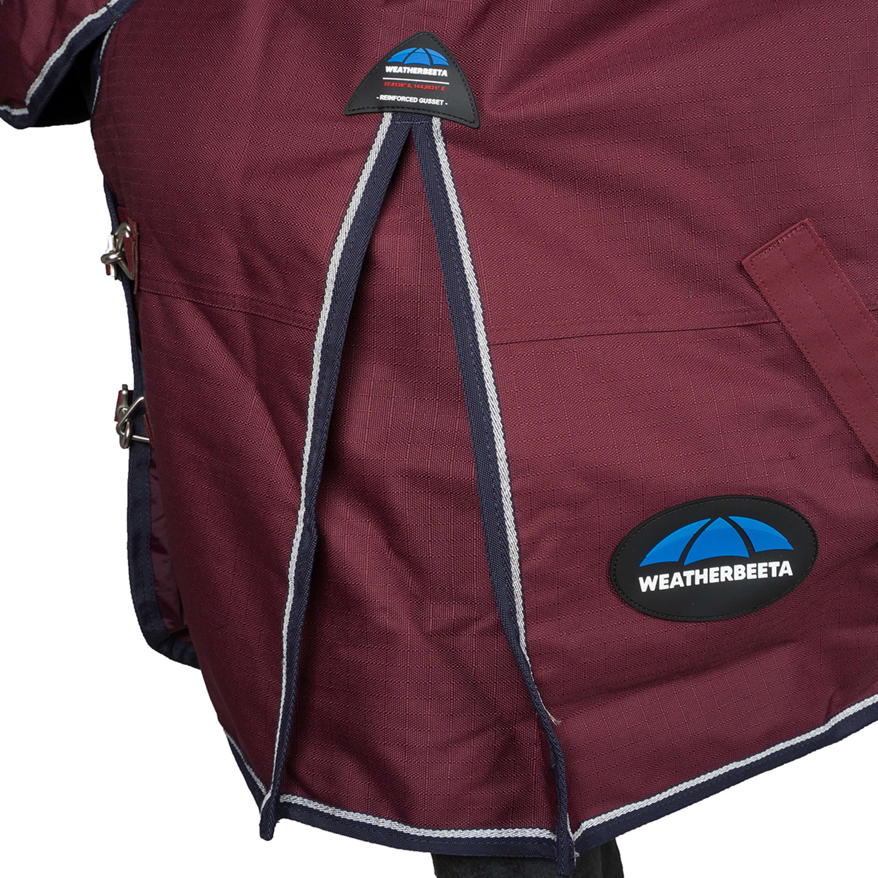 WeatherBeeta ComFiTec Essential Turnout Combo 50g Burgundy/Navy