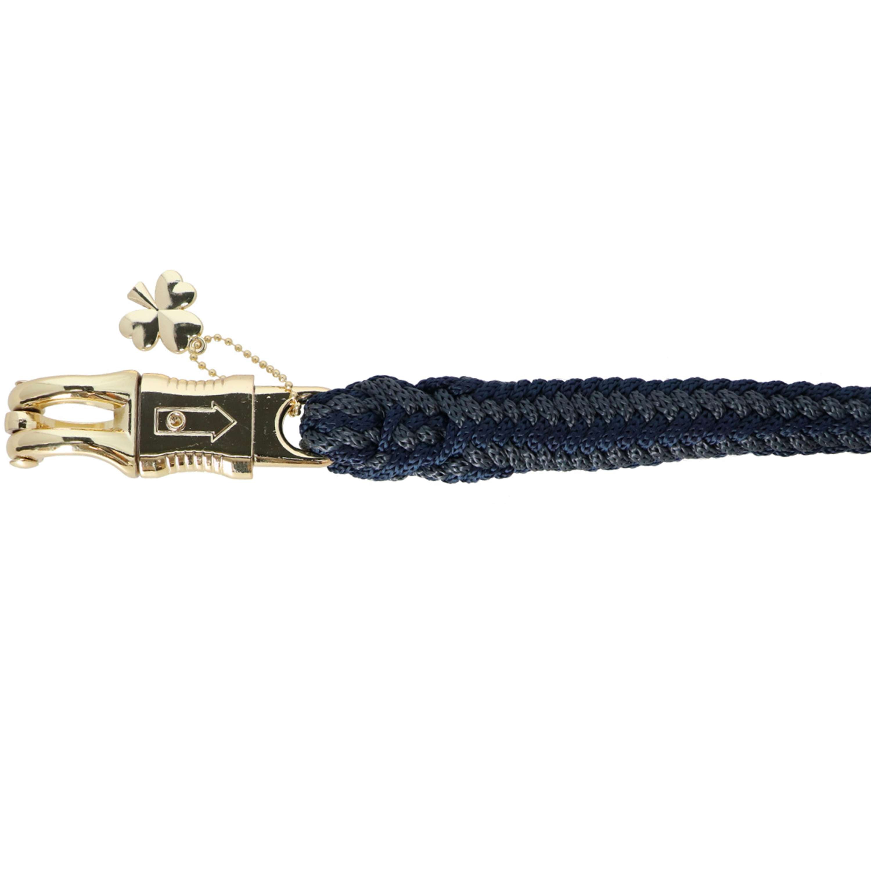 Bucas Lead Rope Show-Line Comfort with a Panic Snap Navy/Grey