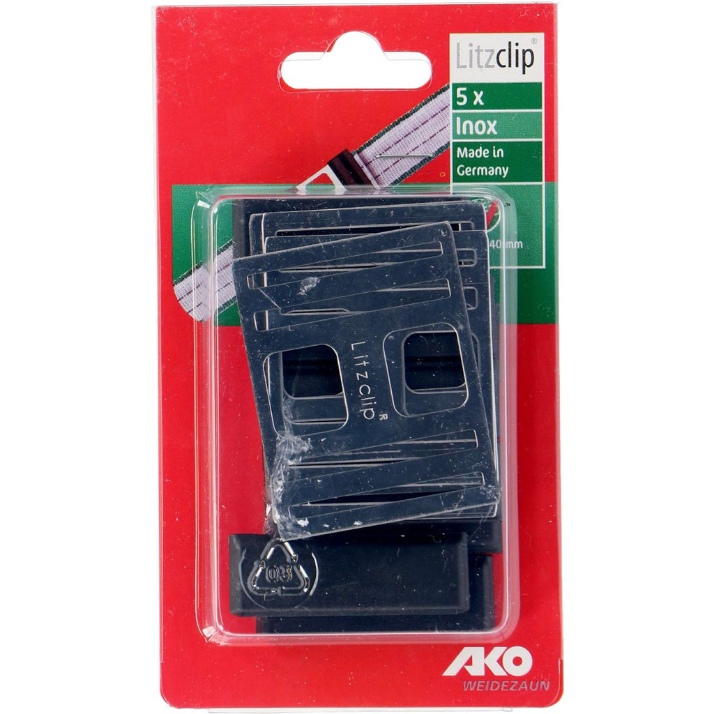 Ako Ribbon fastener Litzclip stainless steel 5 Pieces