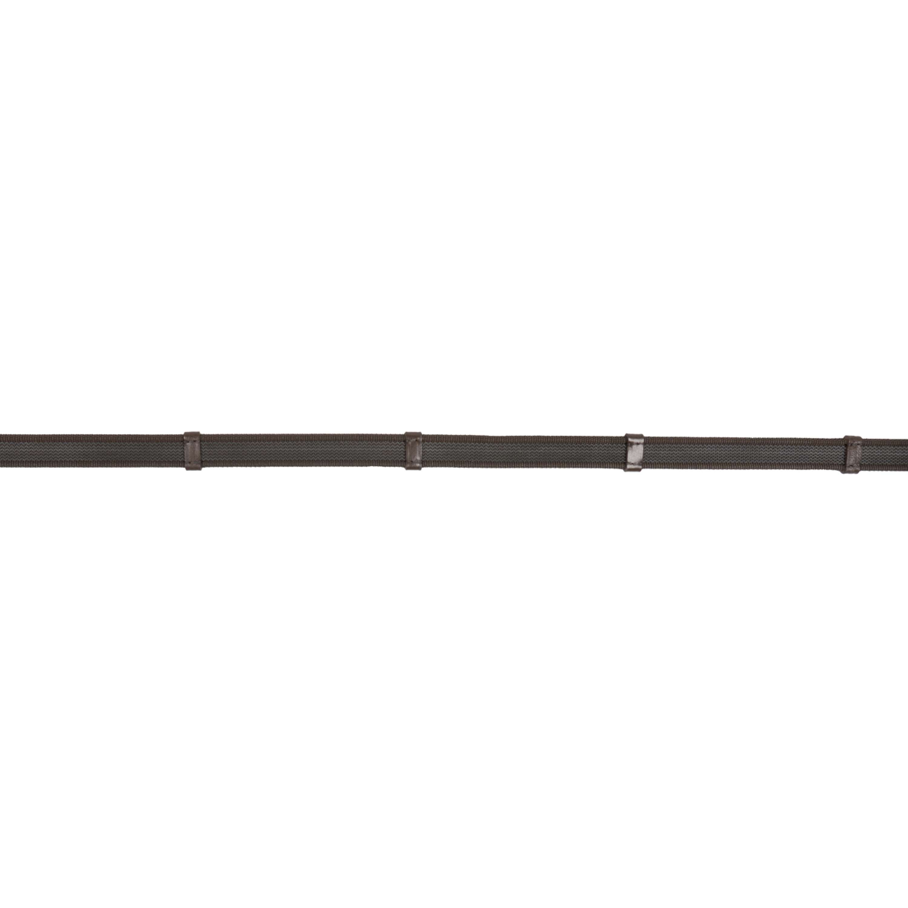 HKM Reins Interwoven Rubber Brown