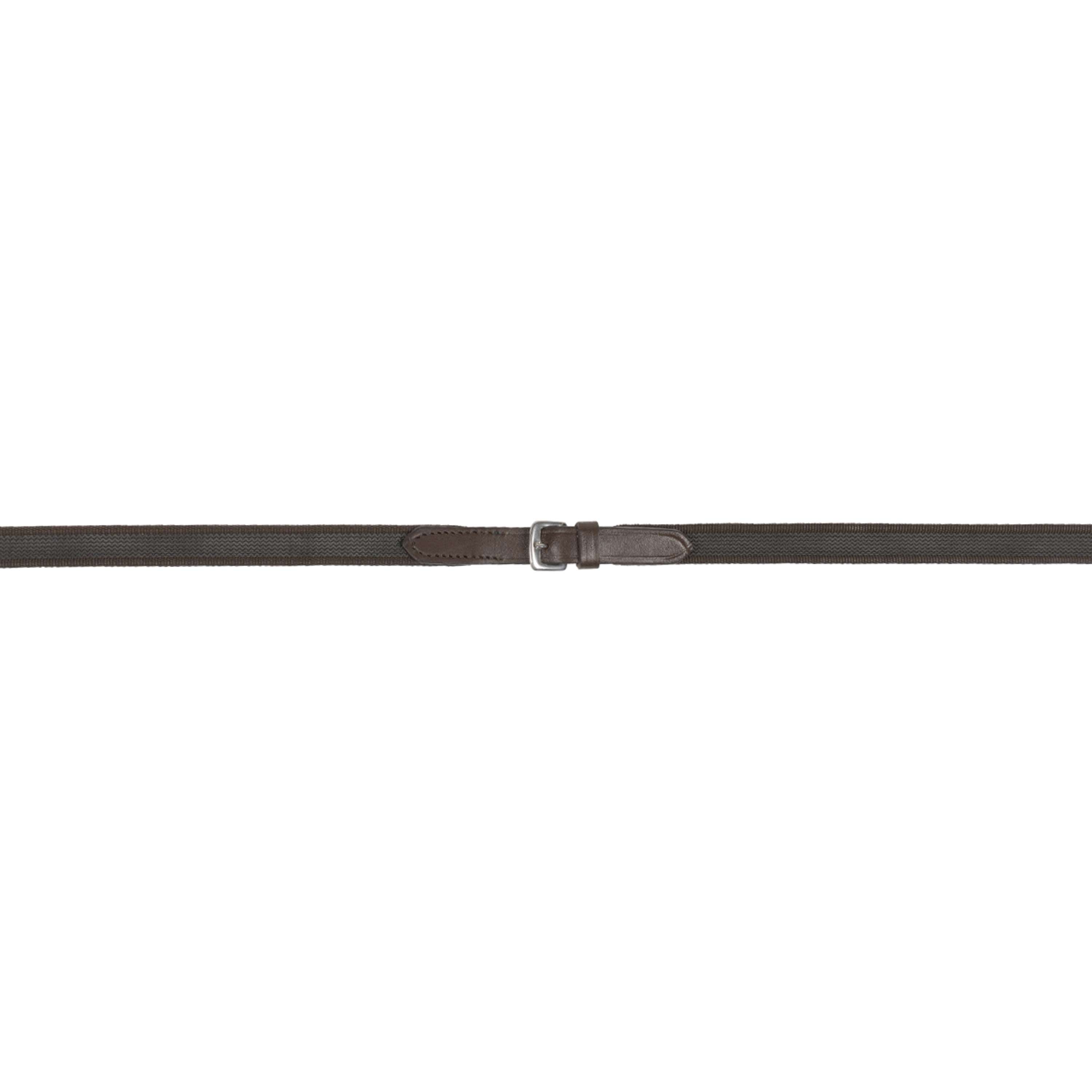 HKM Reins Interwoven Rubber Brown