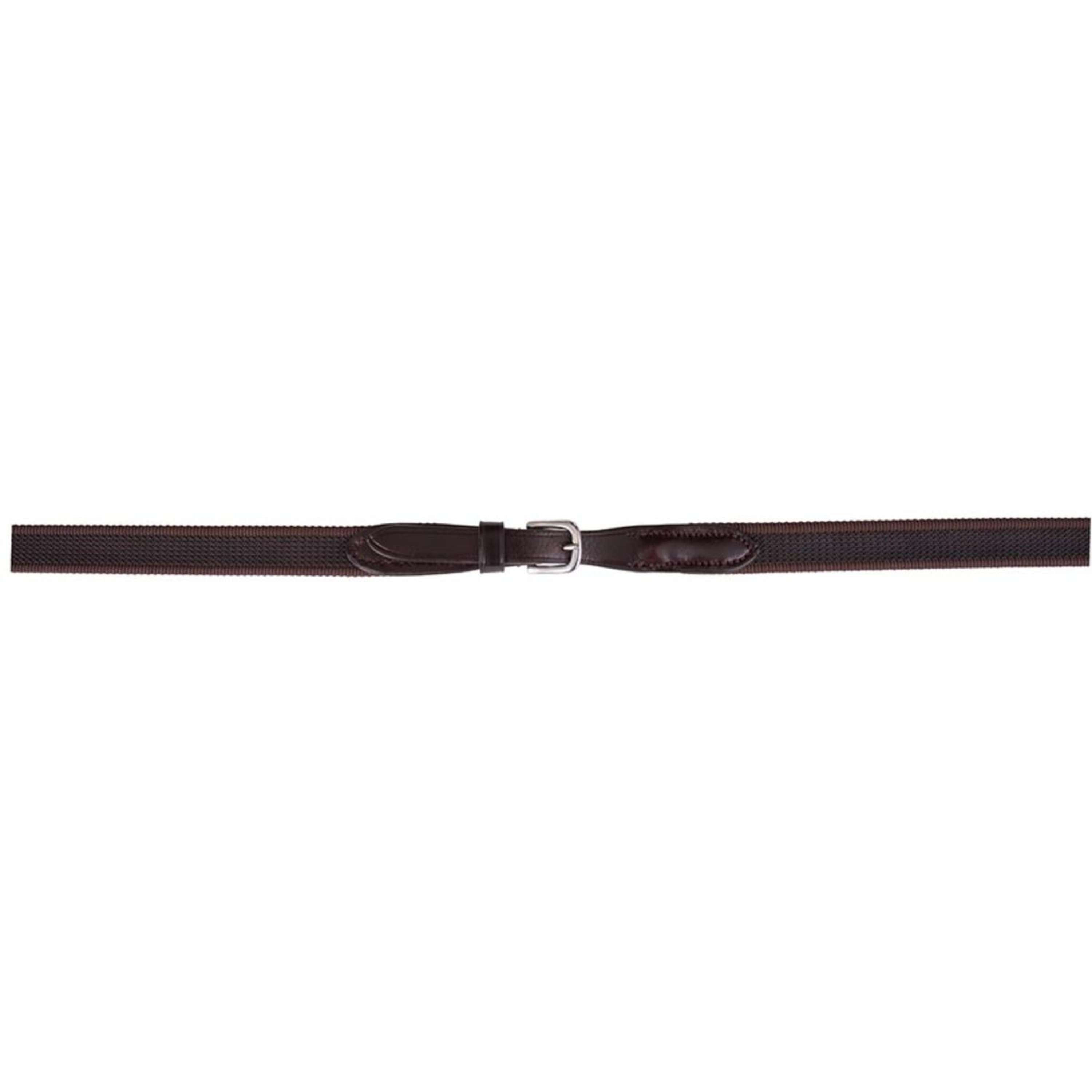 BR Rein Linen 19mm Anti-slip E Fastener Brown/Silver