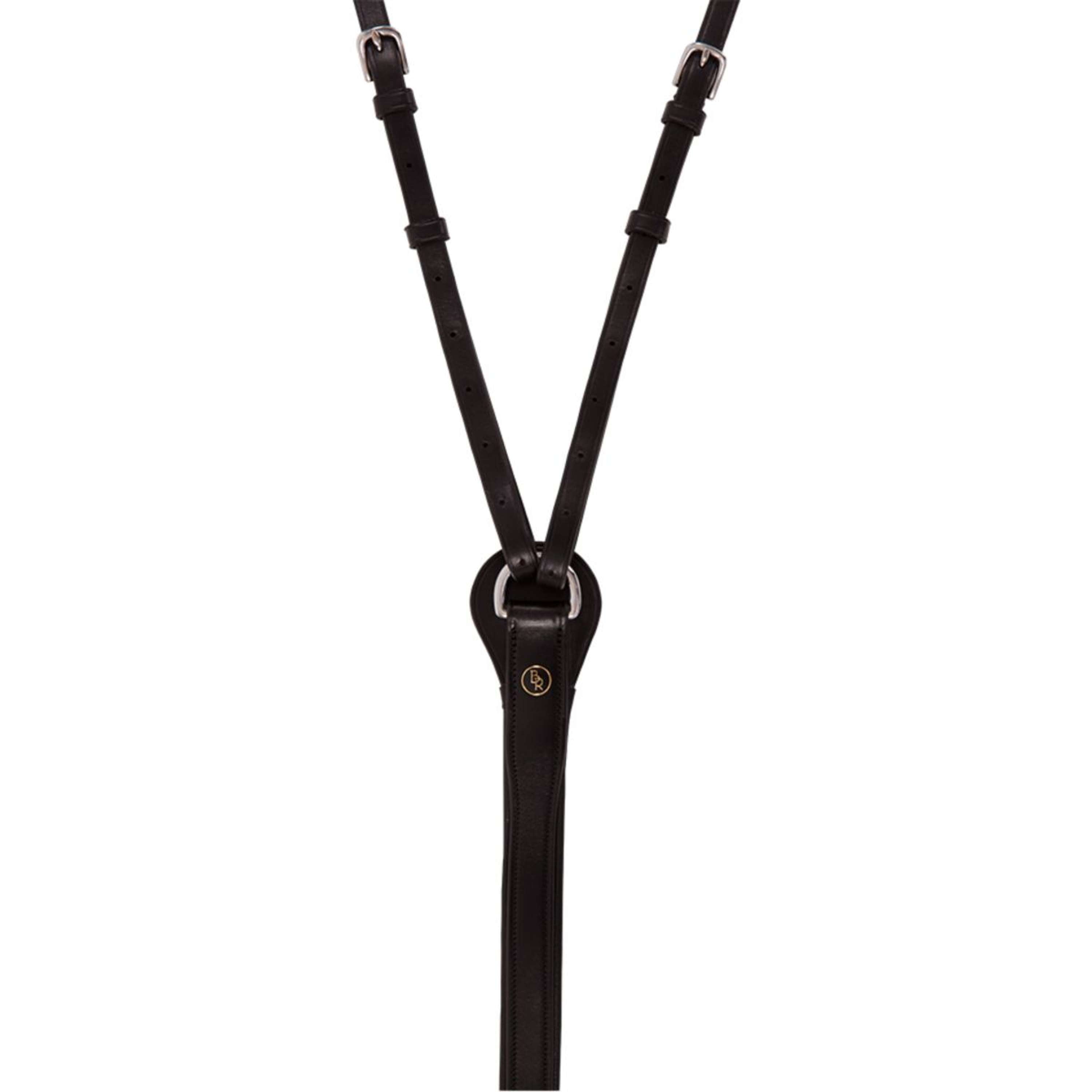 BR Thiedeman Bridle Reins Lancaster w/Martingale Black/Silver