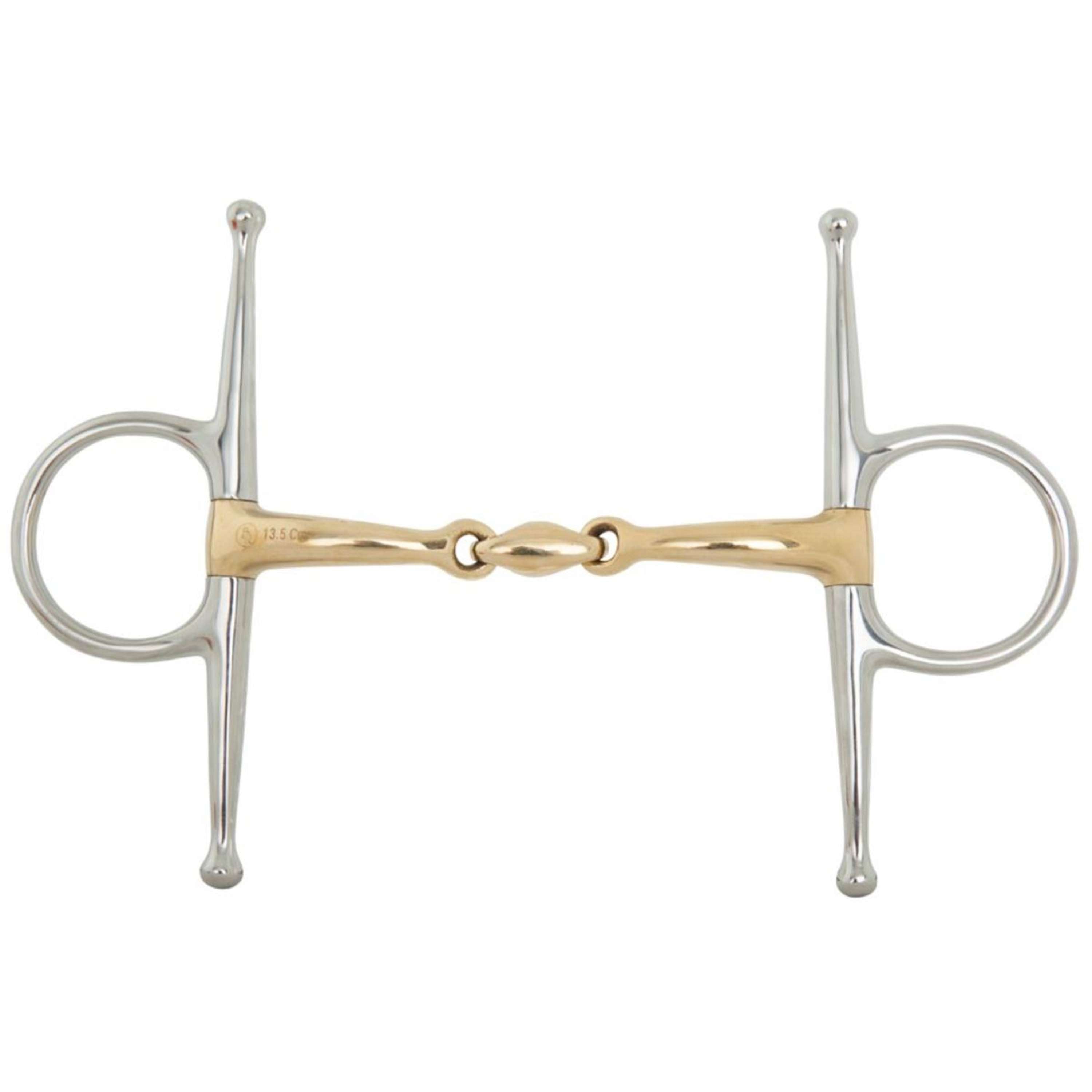 BR Full Cheek Snaffle Soft Contact Curved Double Jointed 14mm/165mm