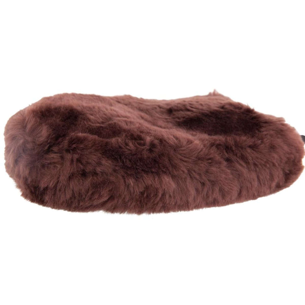 BR Grooming Glove Double sided Sheepskin Brown