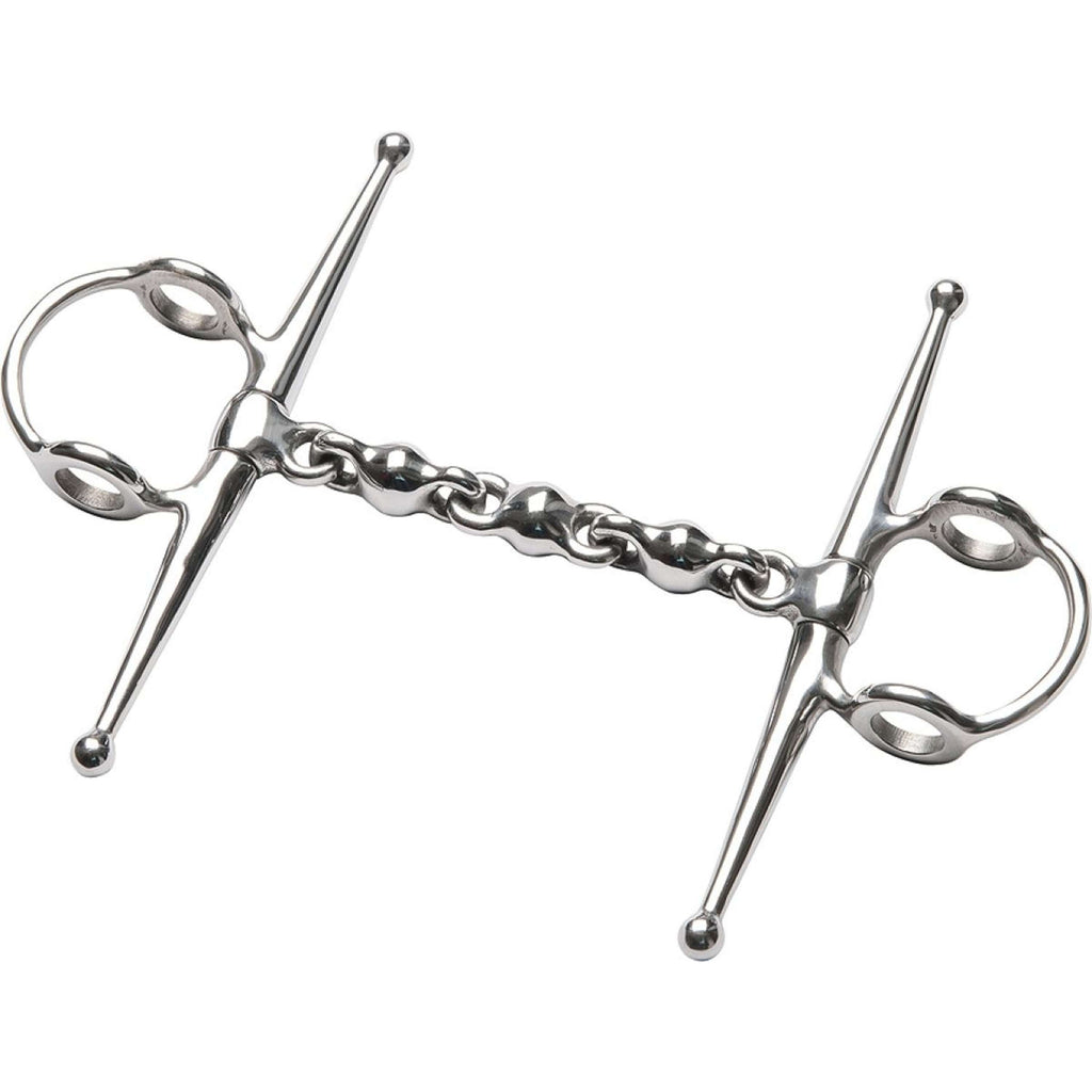 Feeling Full Cheek Snaffle Schakels Waterford Stainless Steel Solid 18mm