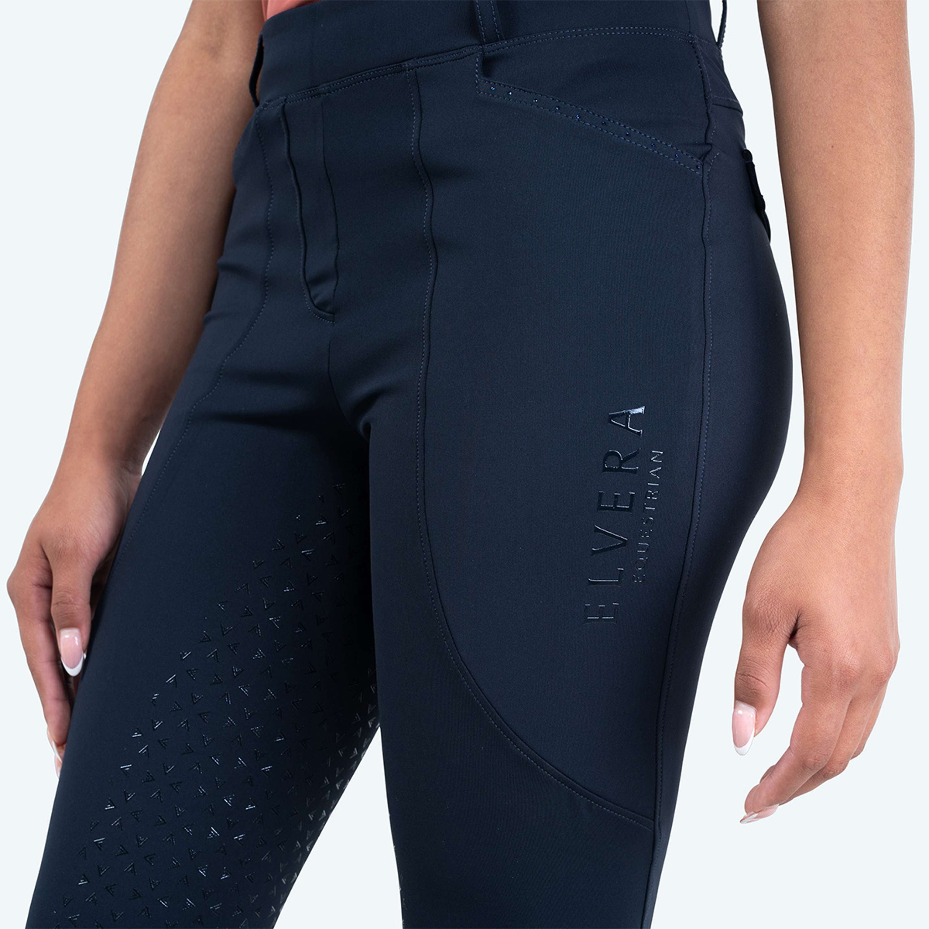 Elvera Equestrian Riding Legging Motion Bling Sky Captain