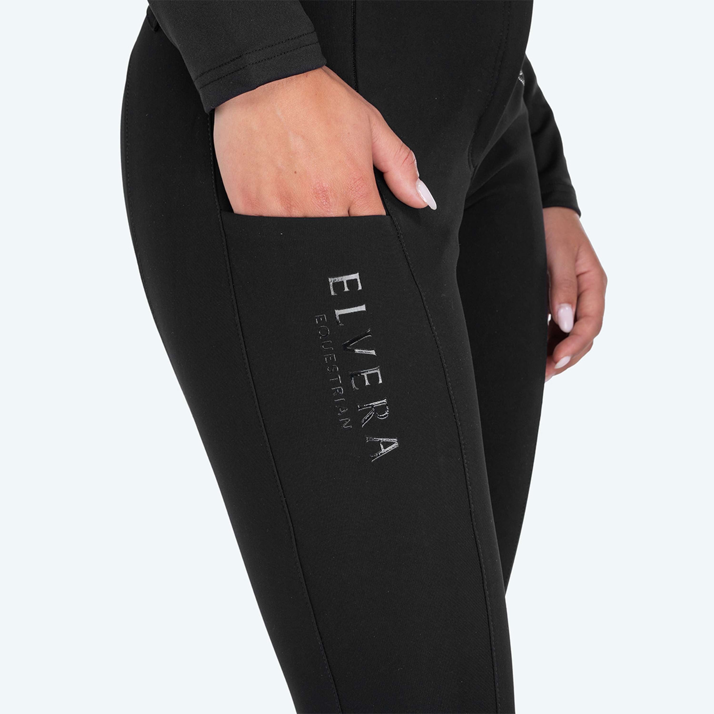 Elvera Equestrian Breeches Dual Core Pro Half Seat Black