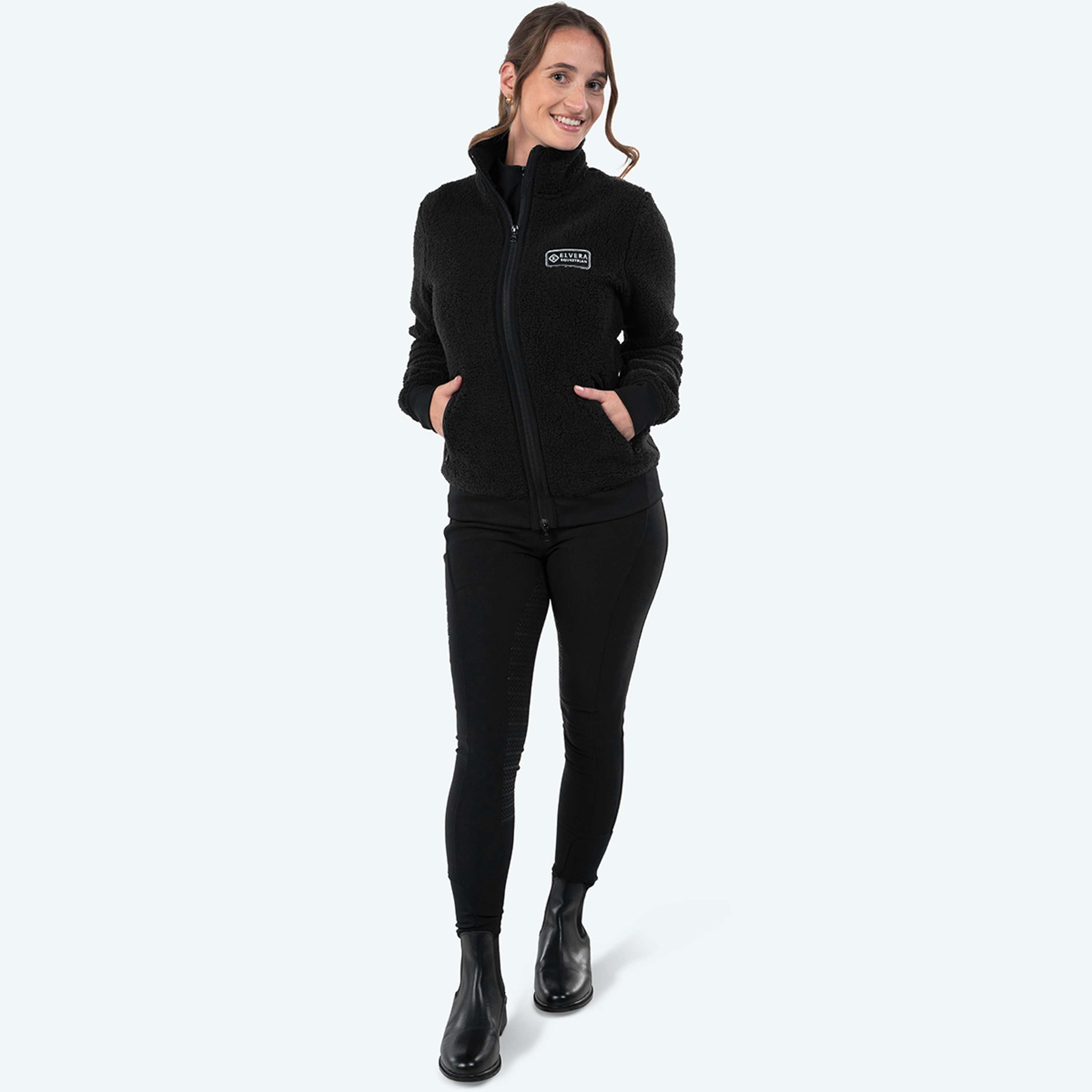 Elvera Equestrian Fleece Vest EEDaphne Black