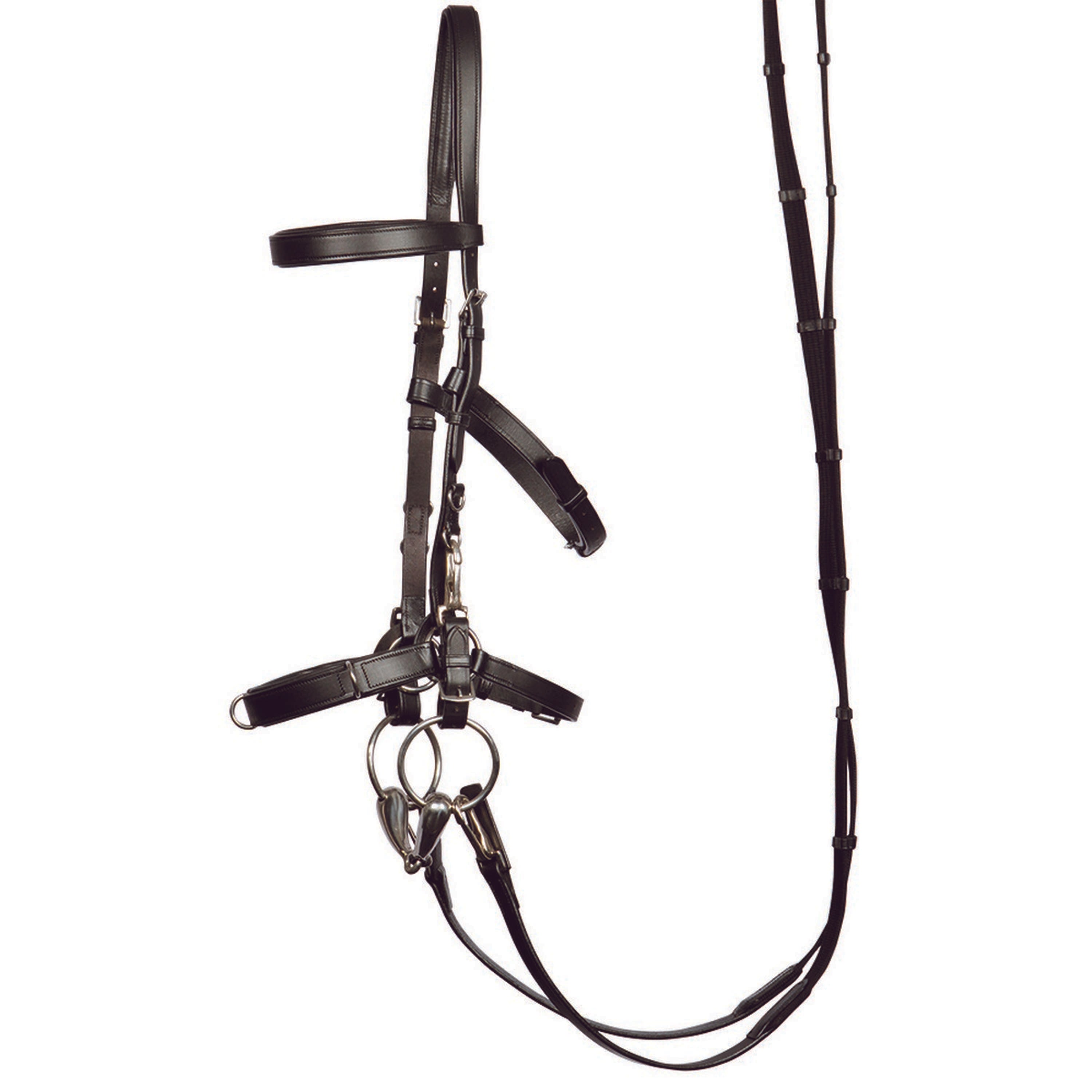 Harry's Horse Leather Lunging/Bridle Cavesson Black