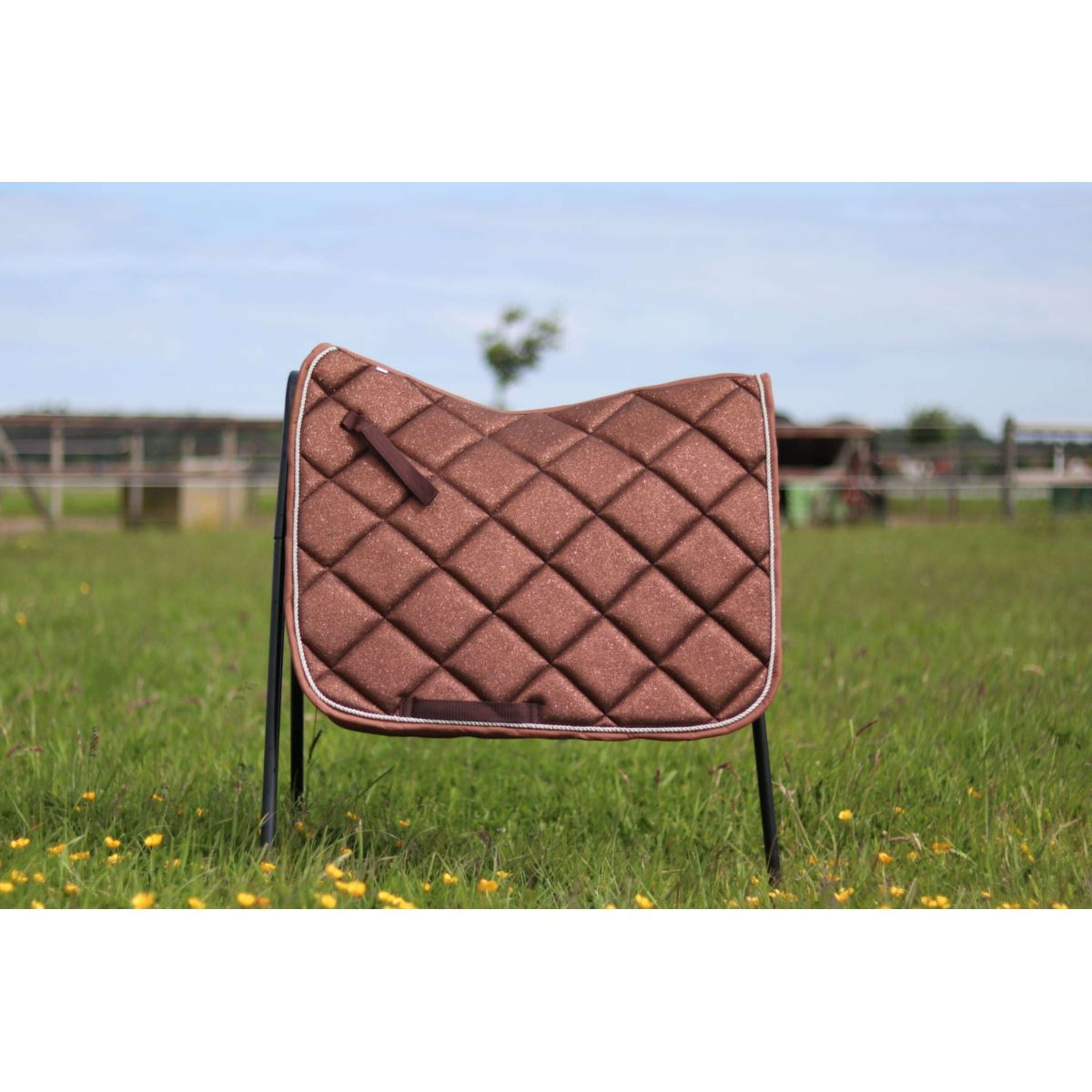 HB Saddlepad Sparkling Glitter Jumping Brown
