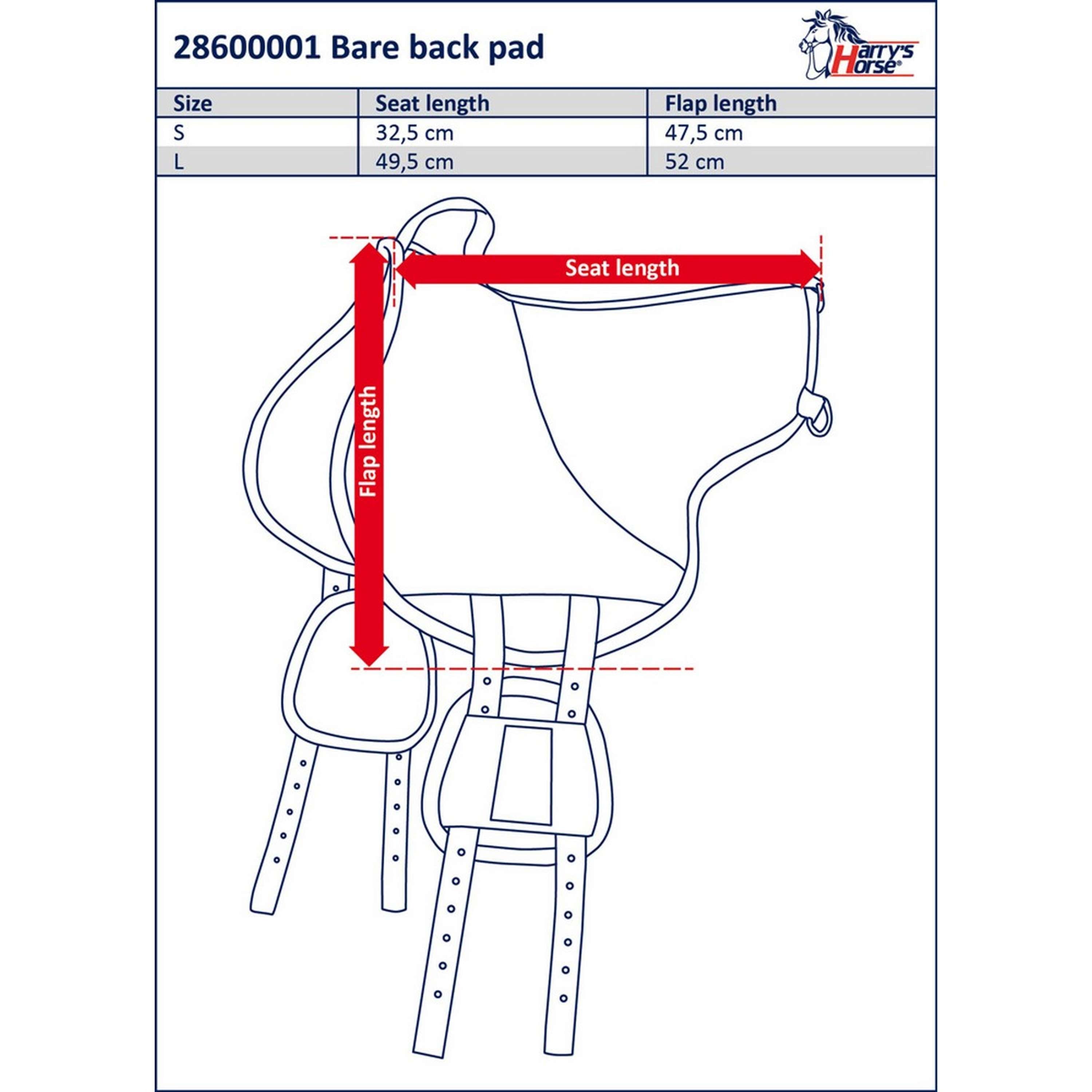 Harry's Horse Bareback Pad Black