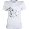 HKM T-Shirt Geometrical Horse White