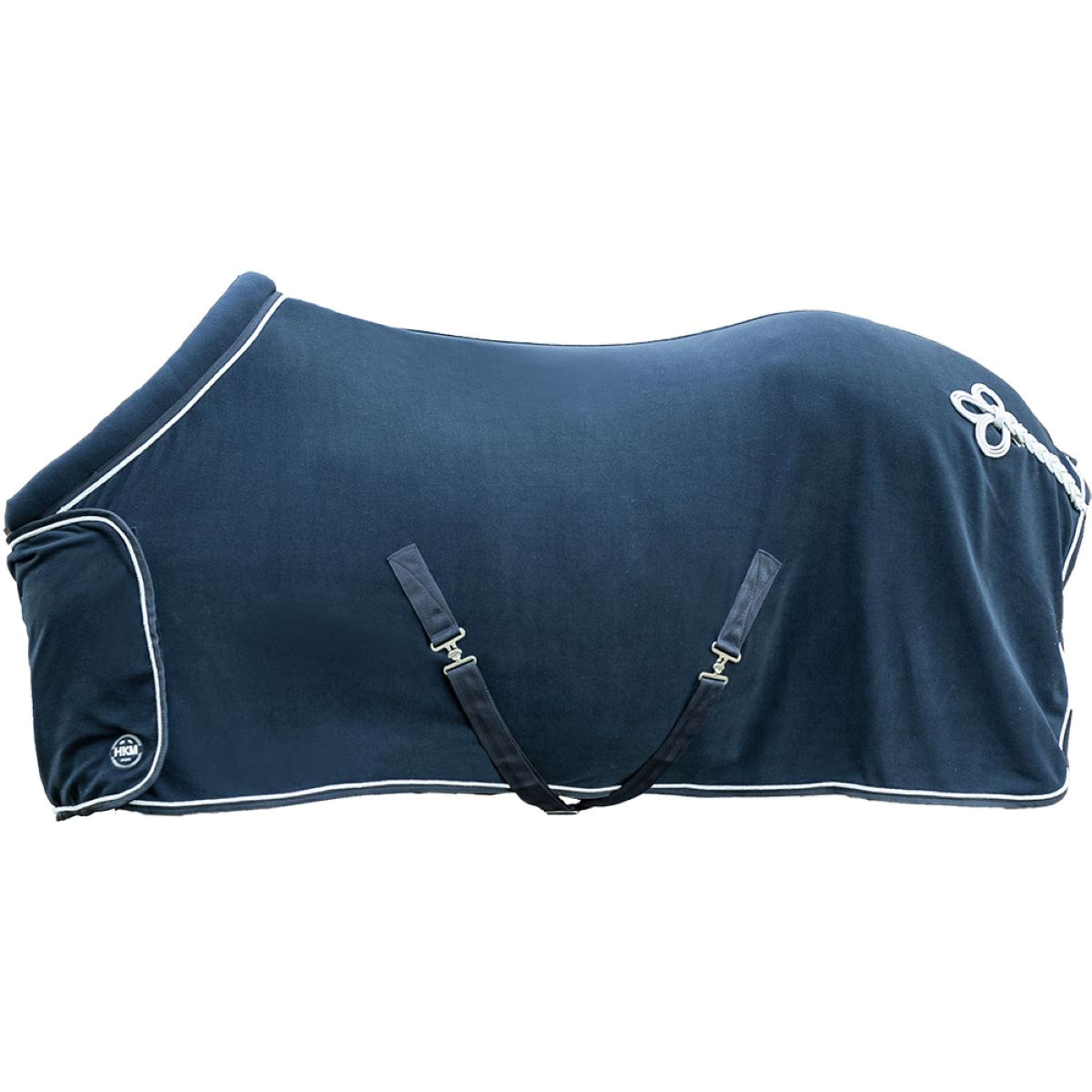 HKM Fleece Rug Collar Darkblue