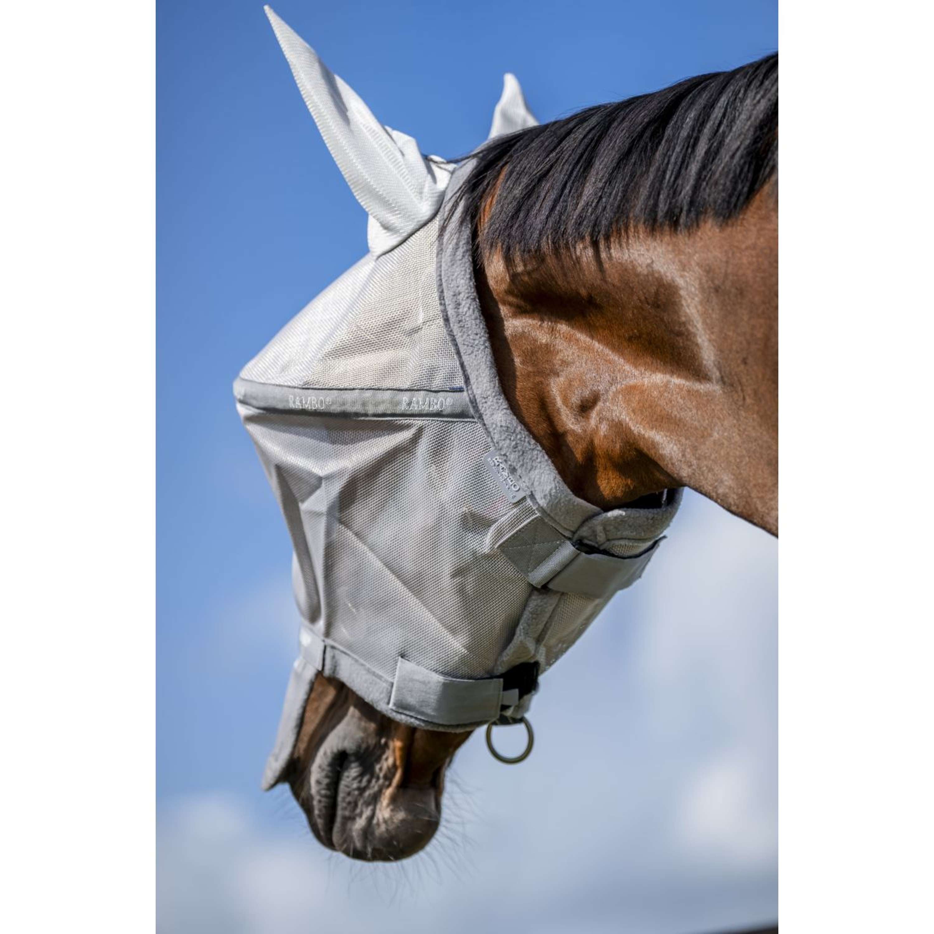 Rambo Fly Mask Silver/Titanium Grey/Silver