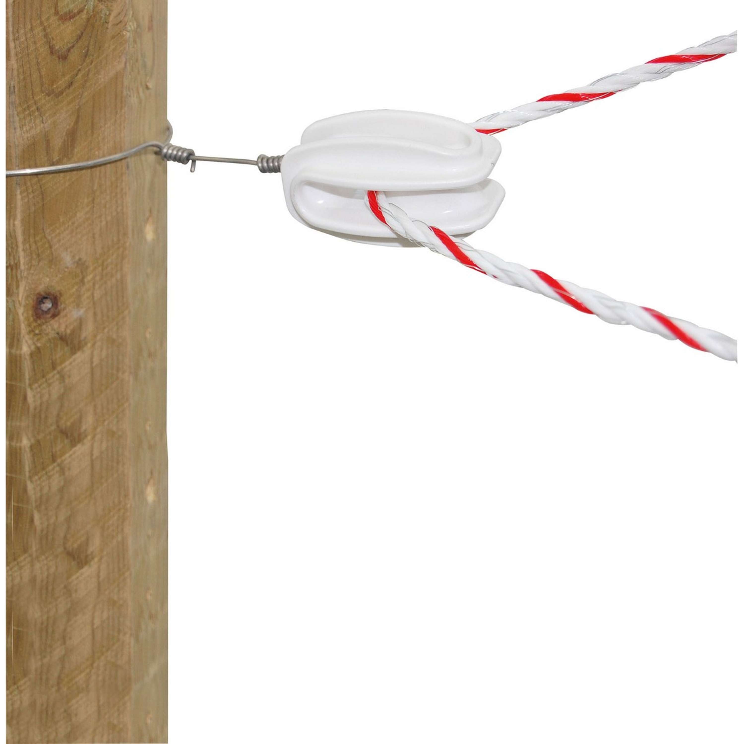Ako Strain Insulator for Ropes 25 Pieces White