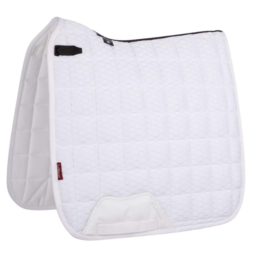 LeMieux Saddlepad Carbon Mesh Air Square Dressage White