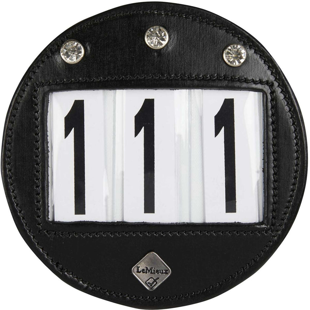 LeMieux Start Numbers Diamante Round Black