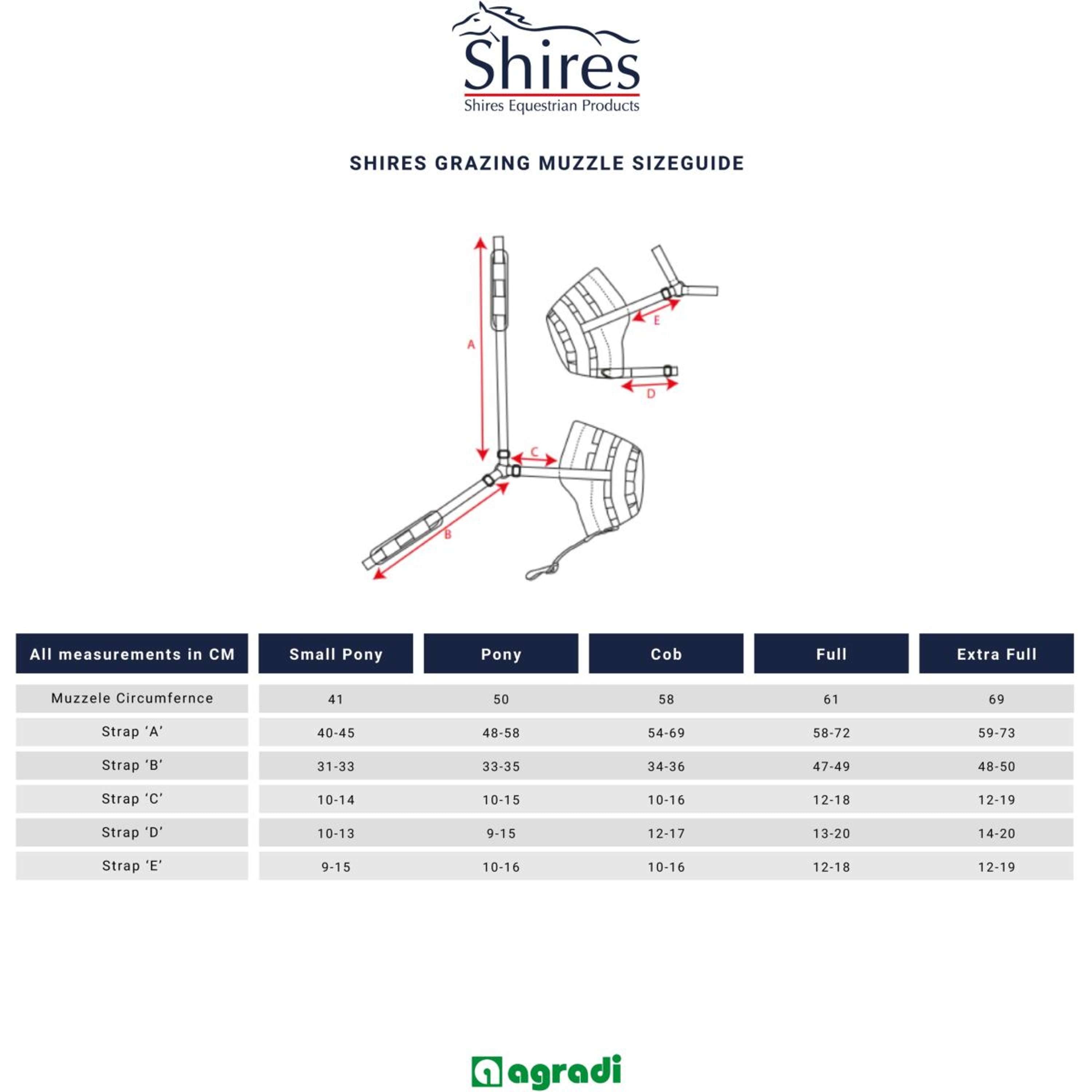 Shires Grazing Muzzle Comfort Black