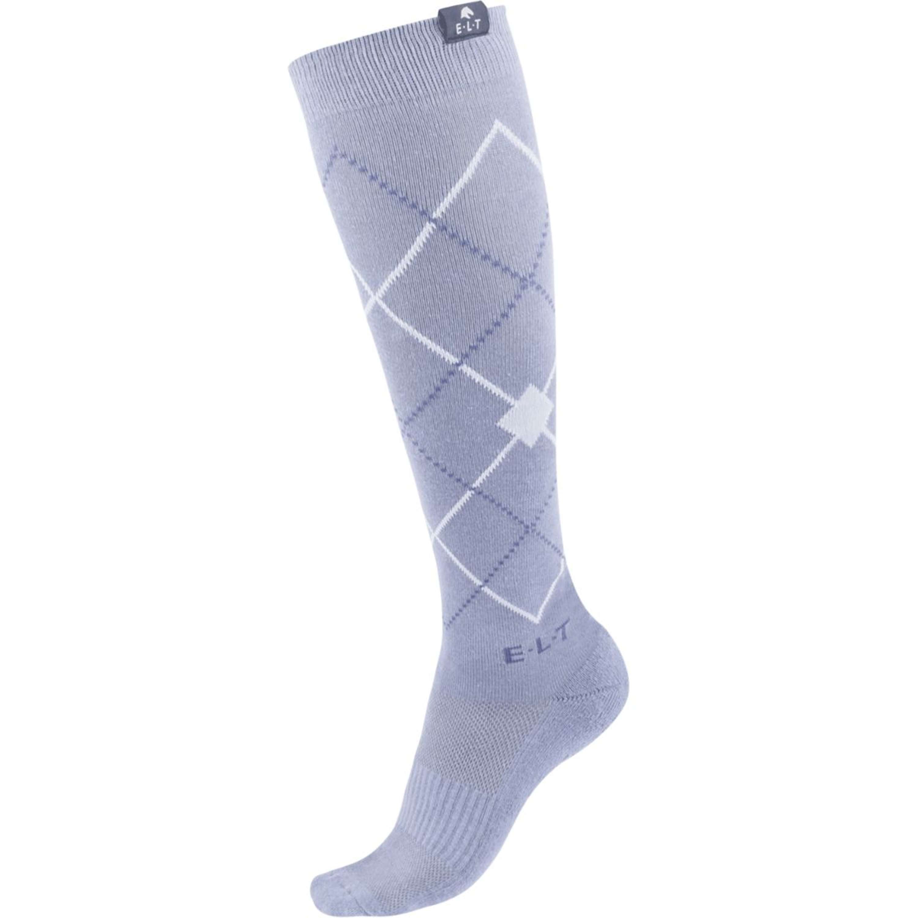 ELT Riding Socks Argyle Blue Grey