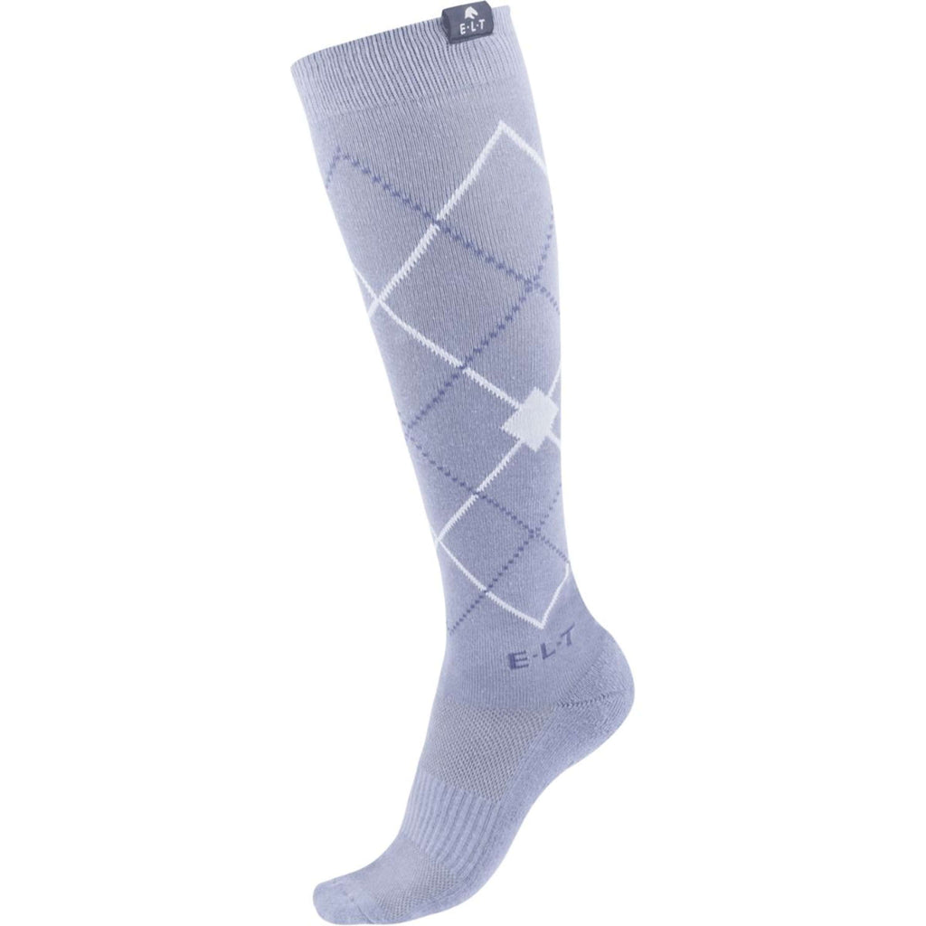 ELT Riding Socks Argyle Blue Grey