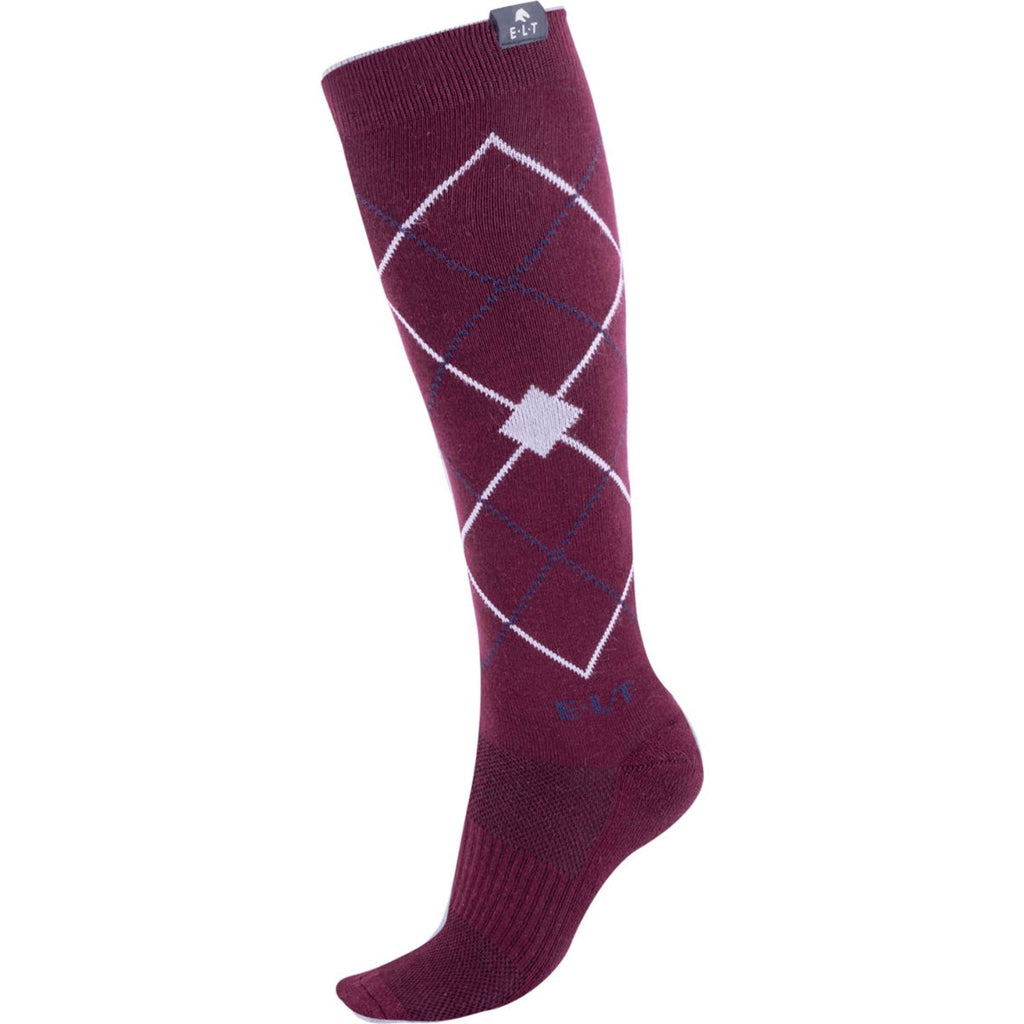 ELT Riding Socks Argyle Velvet Red