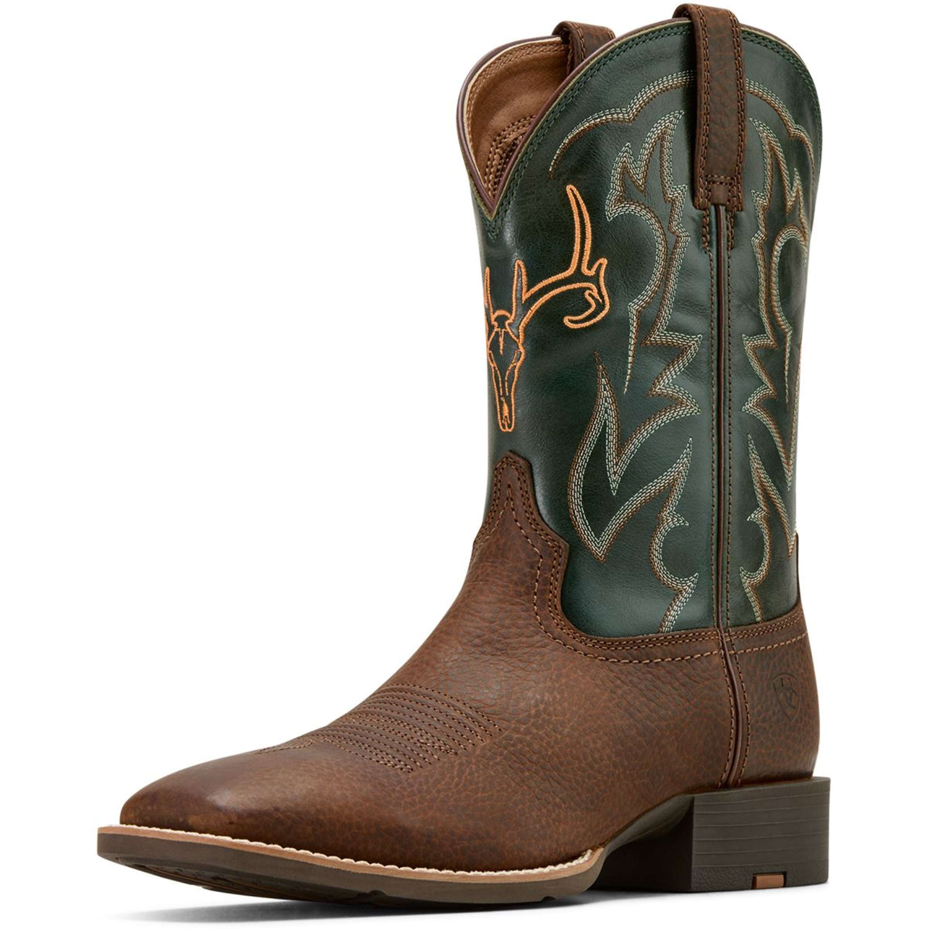 Ariat Western Boots Sport Outdoor Men Brown Oiled/Tack Green