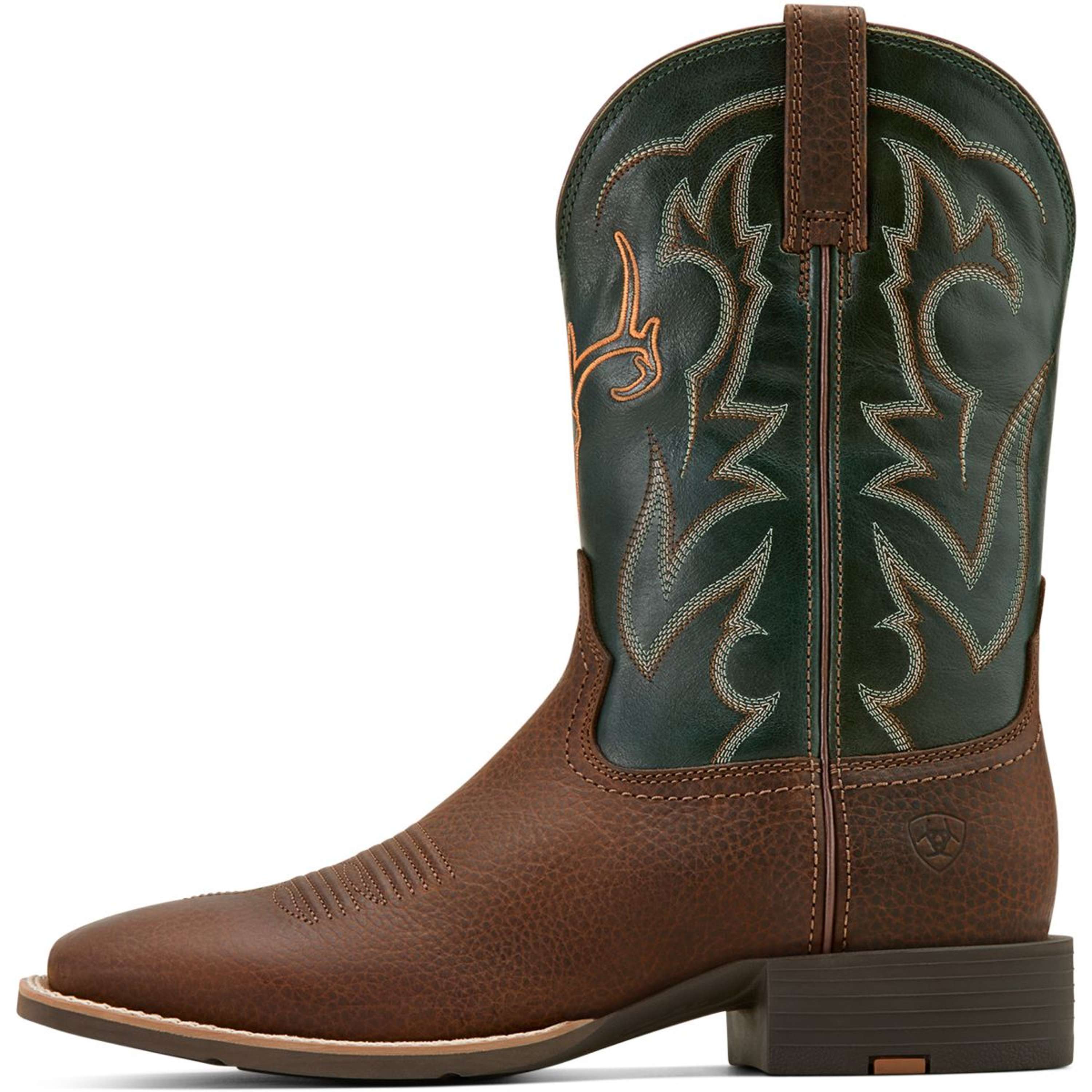 Ariat Western Boots Sport Outdoor Men Brown Oiled/Tack Green