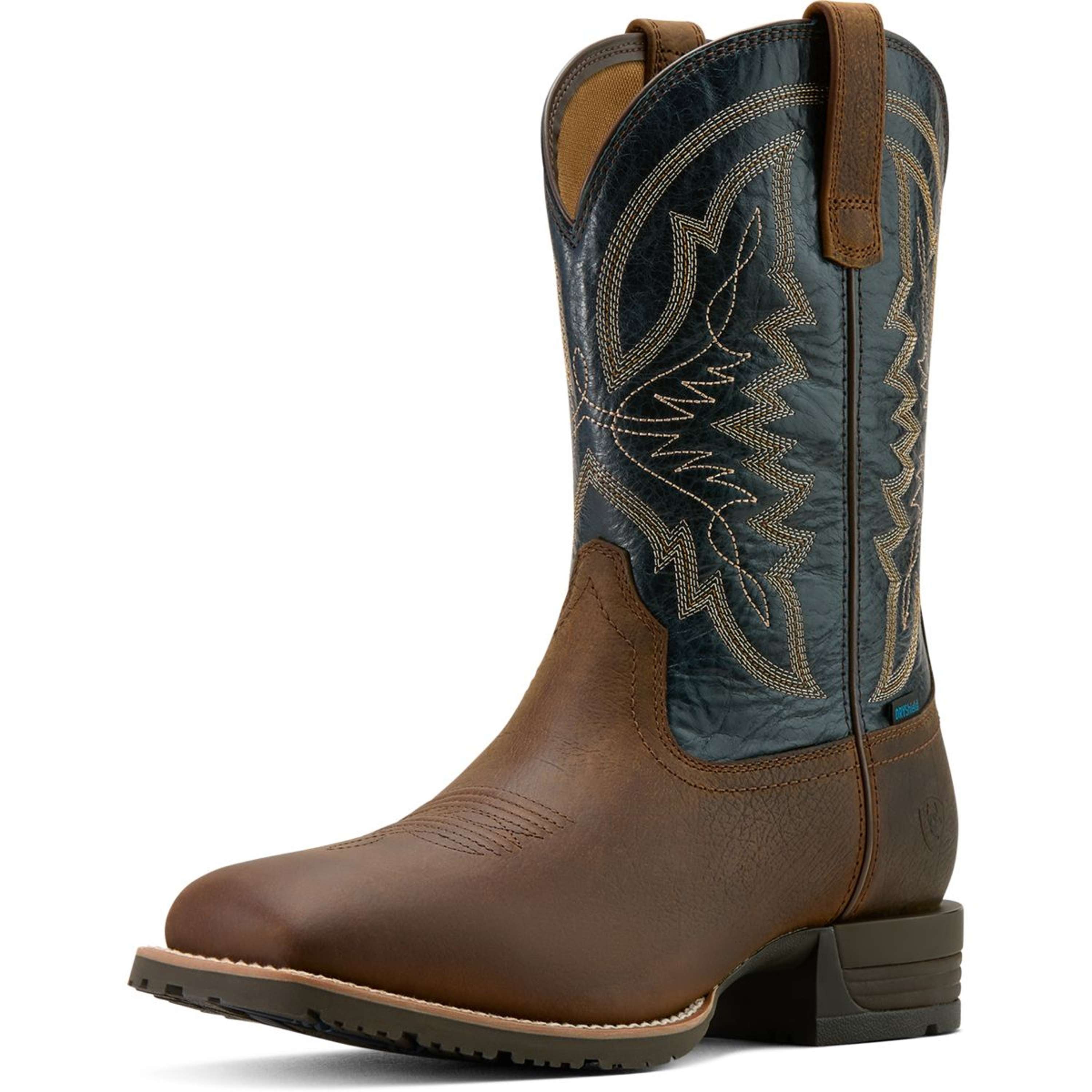 Ariat Western Boots Hybrid Ranchwork H2O Men Tavern Taupe/Dark Denim