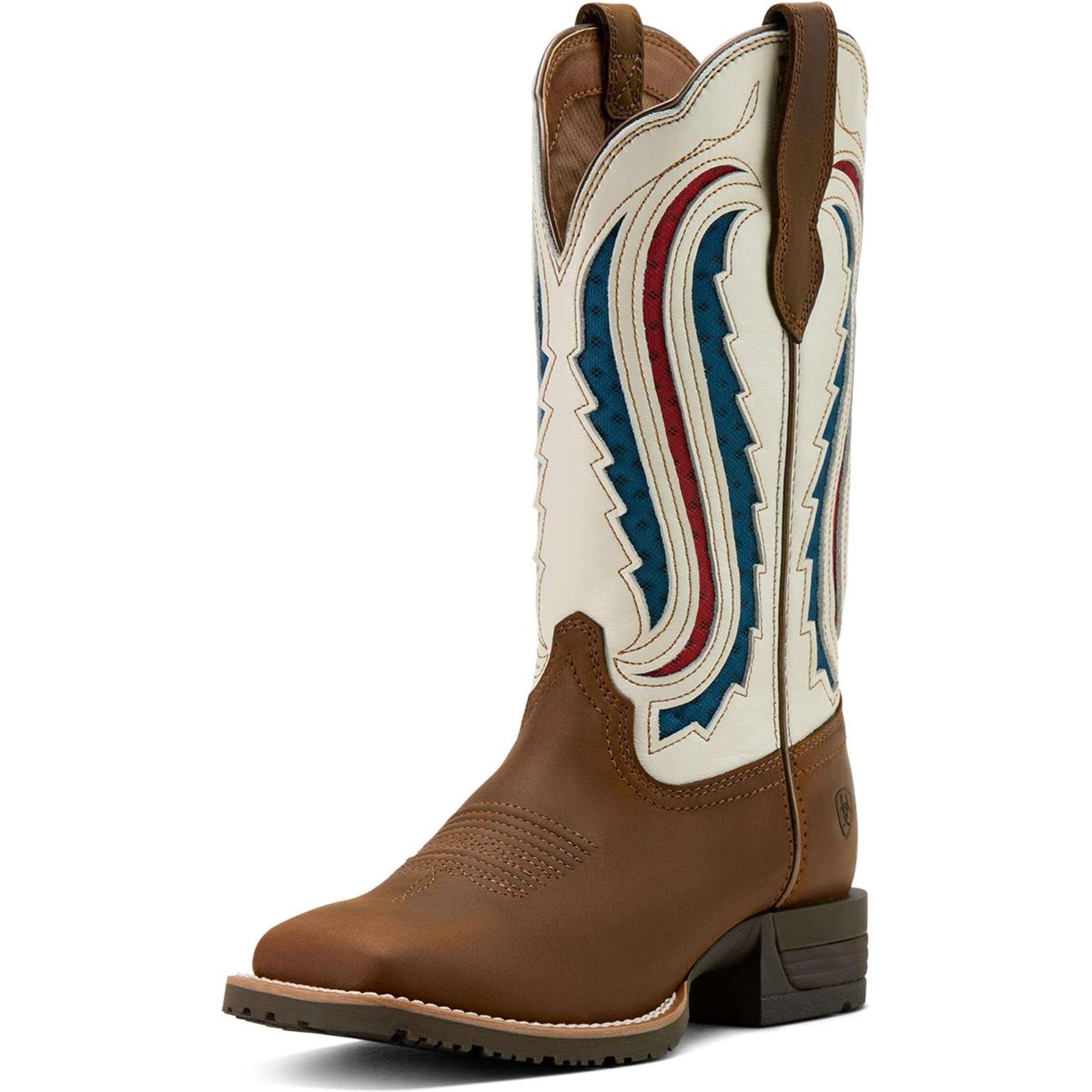 Ariat Western Boots Hybrid Ranchwork Venttek Women Distressed Brown/Crema
