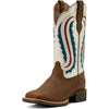 Ariat Western Boots Hybrid Ranchwork Venttek Women Distressed Brown/Crema