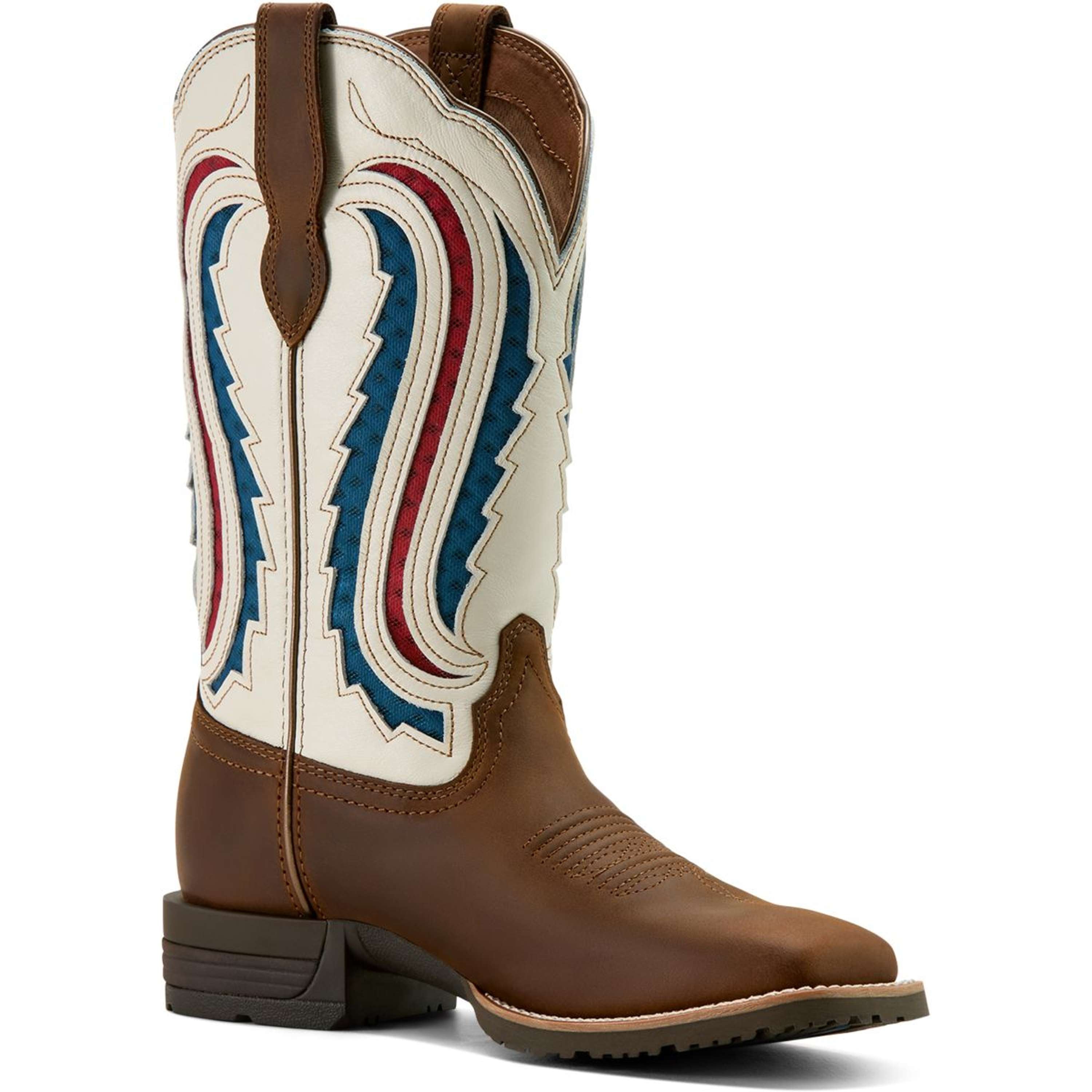Ariat Western Boots Hybrid Ranchwork Venttek Women Distressed Brown/Crema