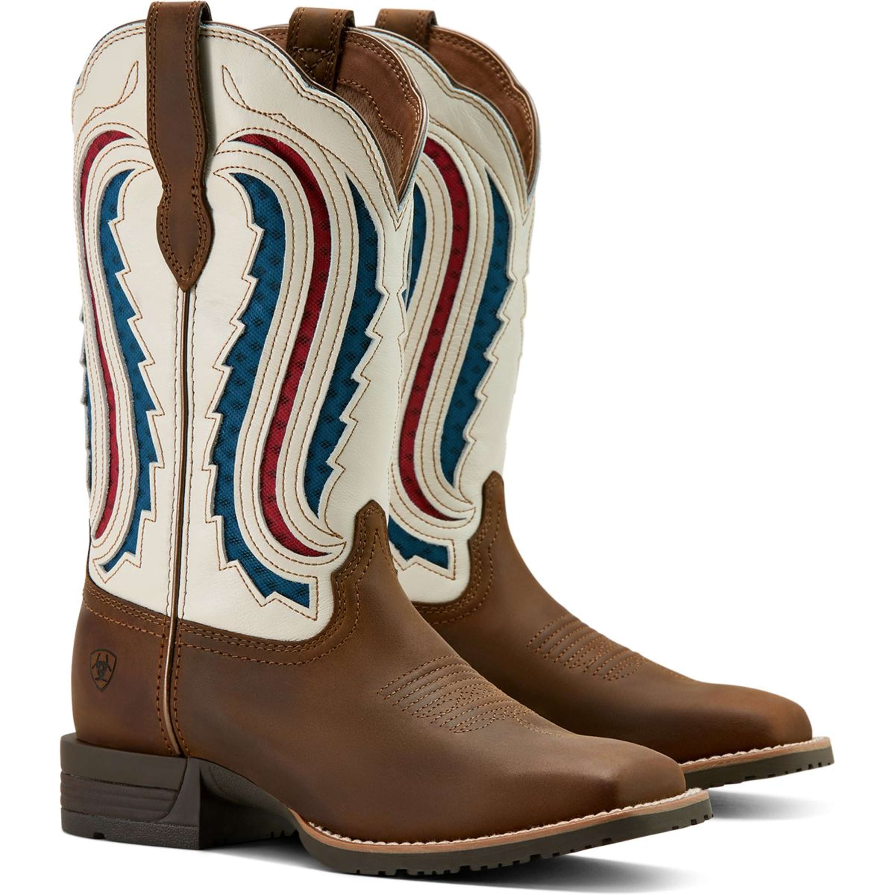 Ariat Western Boots Hybrid Ranchwork Venttek Women Distressed Brown/Crema