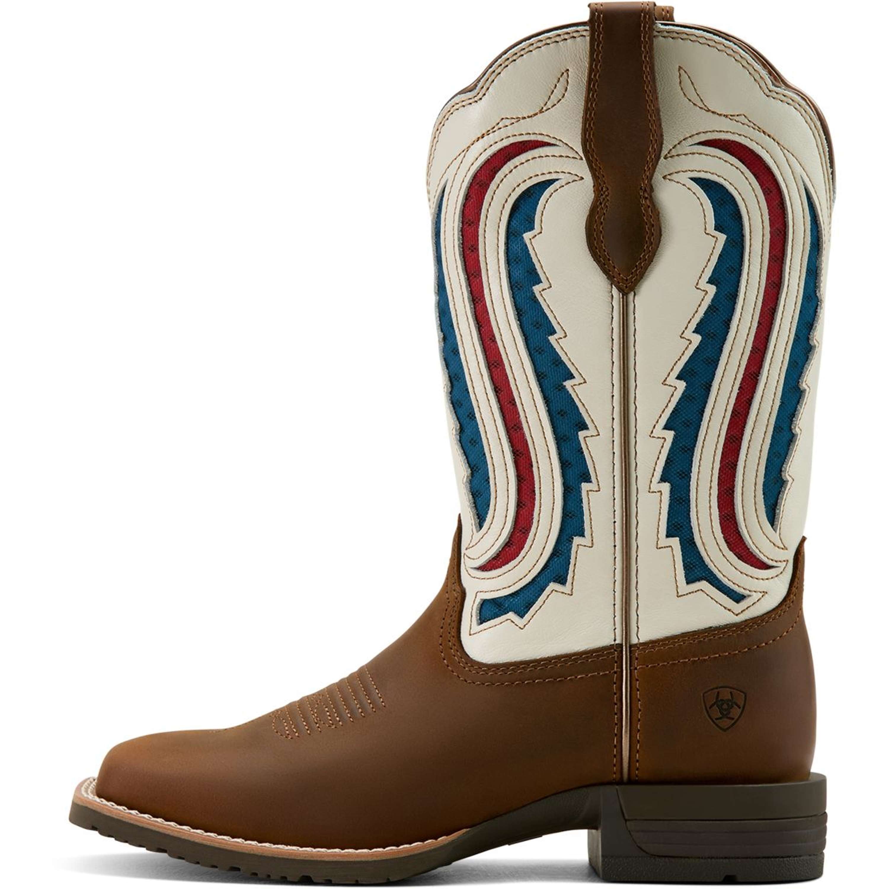 Ariat Western Boots Hybrid Ranchwork Venttek Women Distressed Brown/Crema