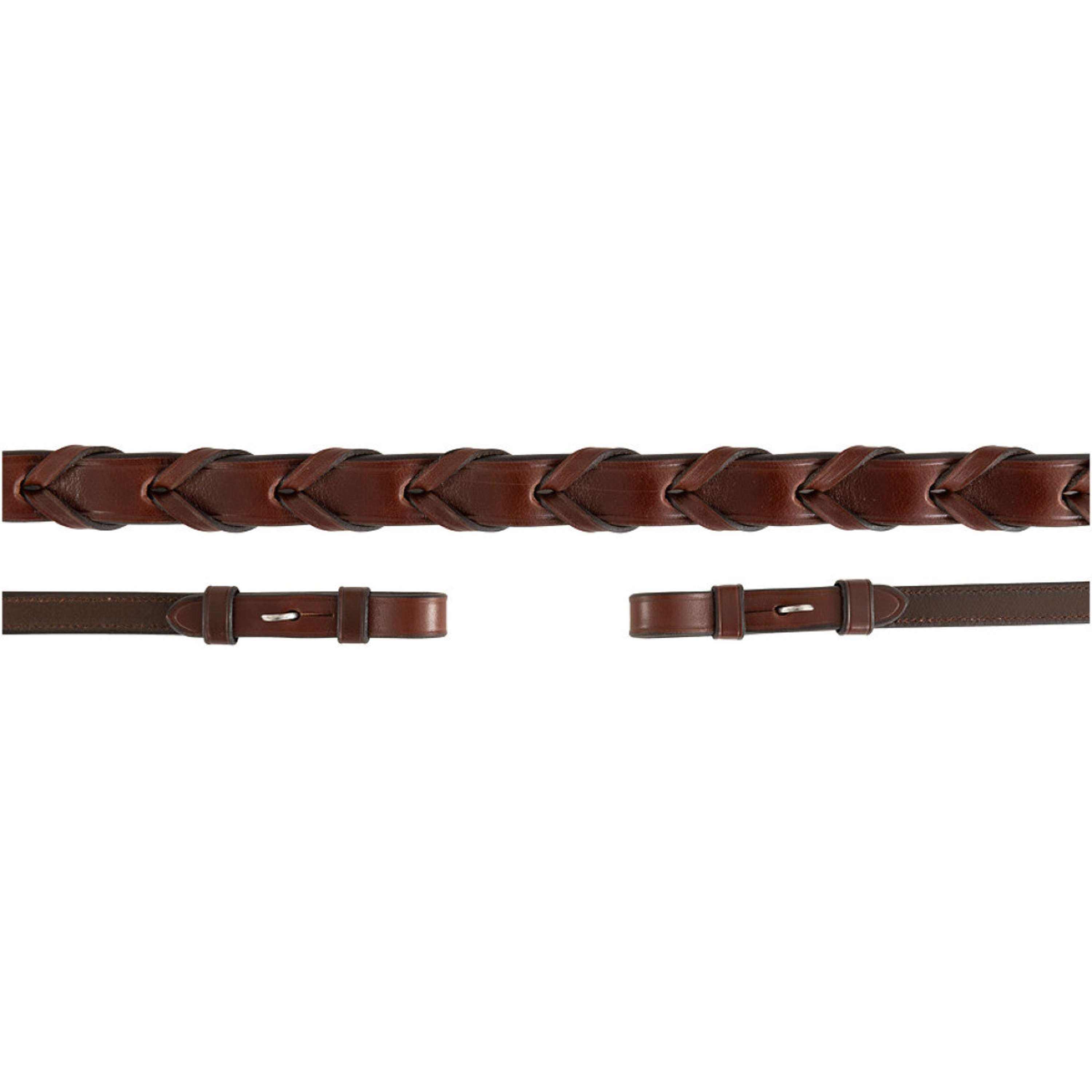 BR Reins Hunter Plaited Leather Oak/Silver