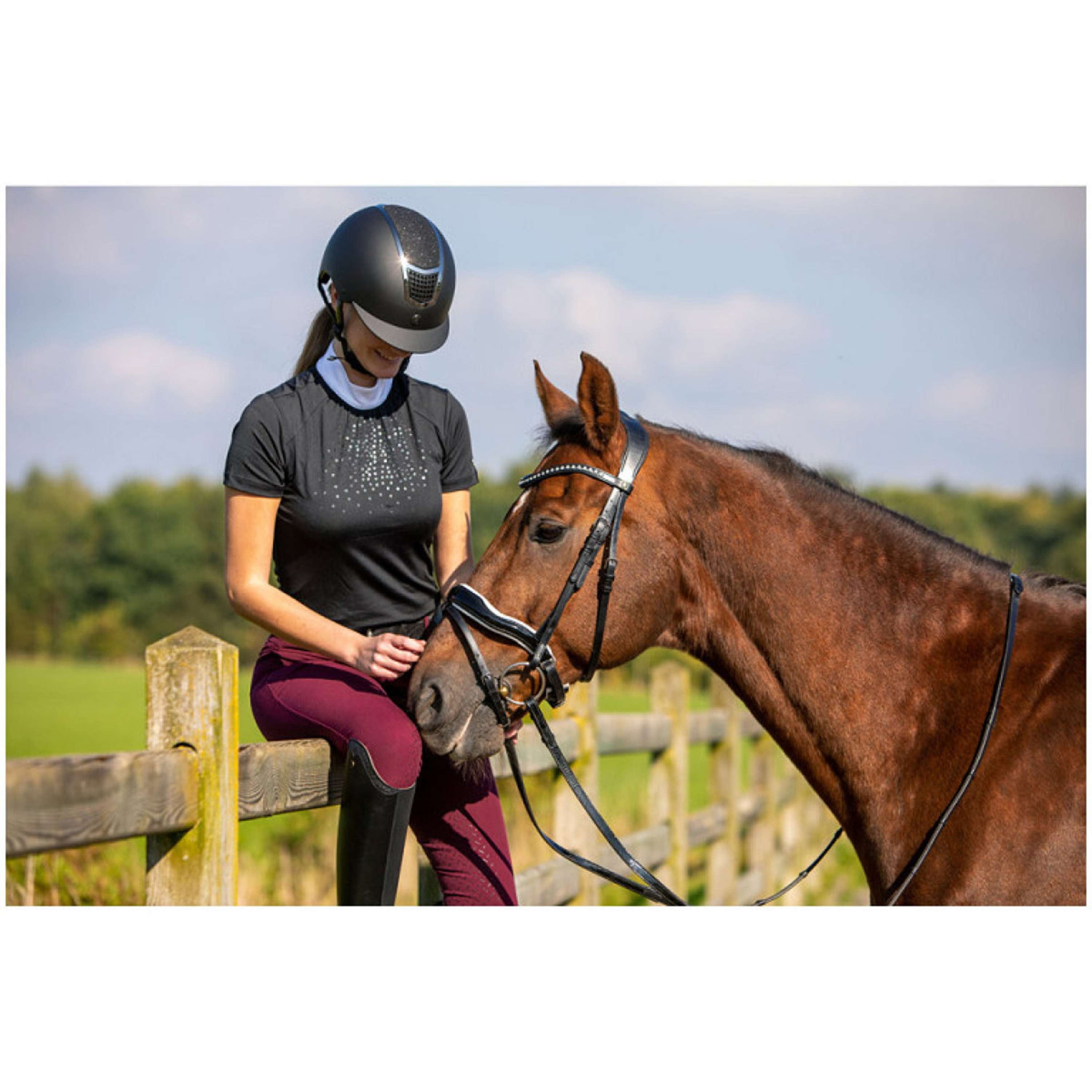 BR Riding Cap Lambda Glitter Black/Gunmetal
