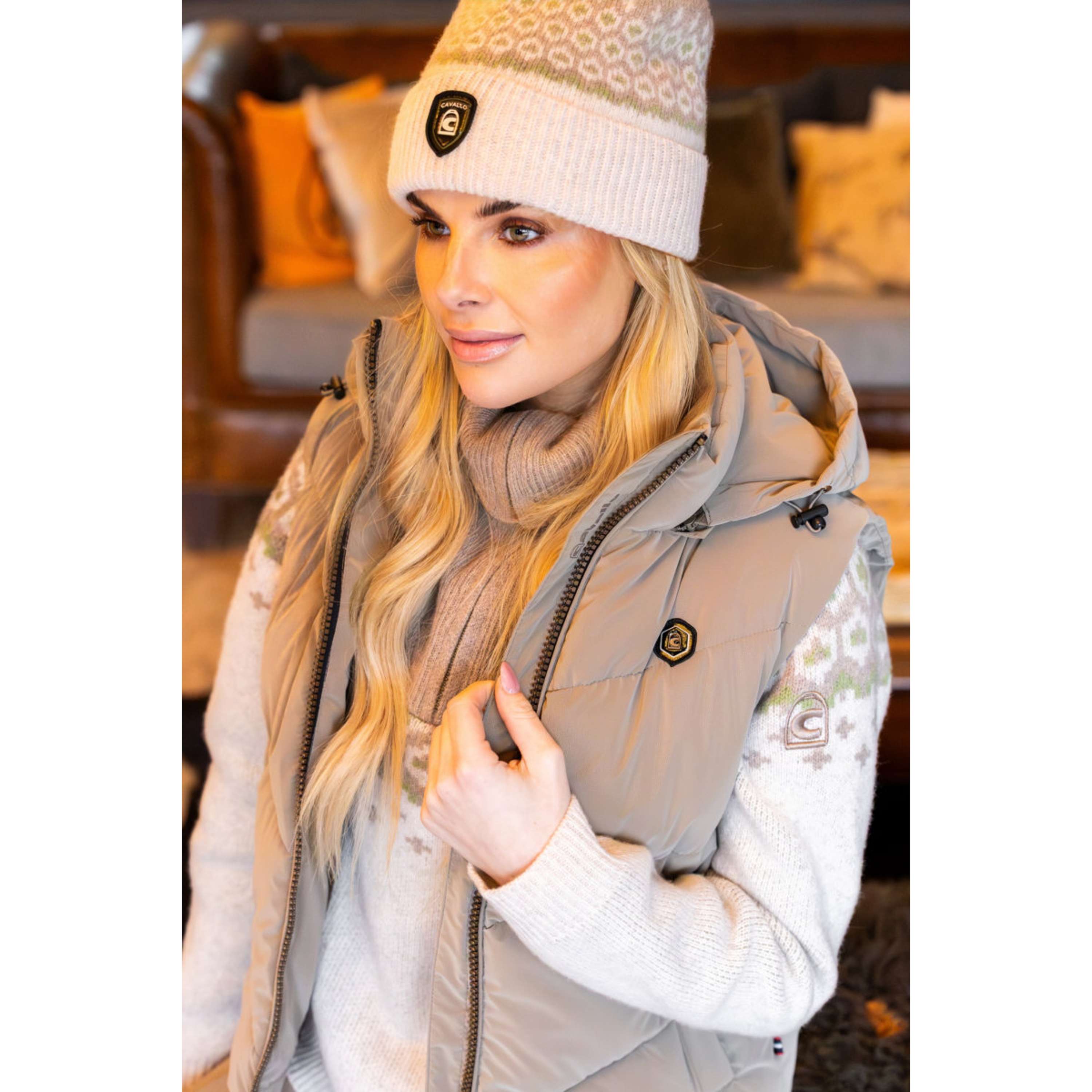 Cavallo Pullover Cavalleara with Zipper Vanilla