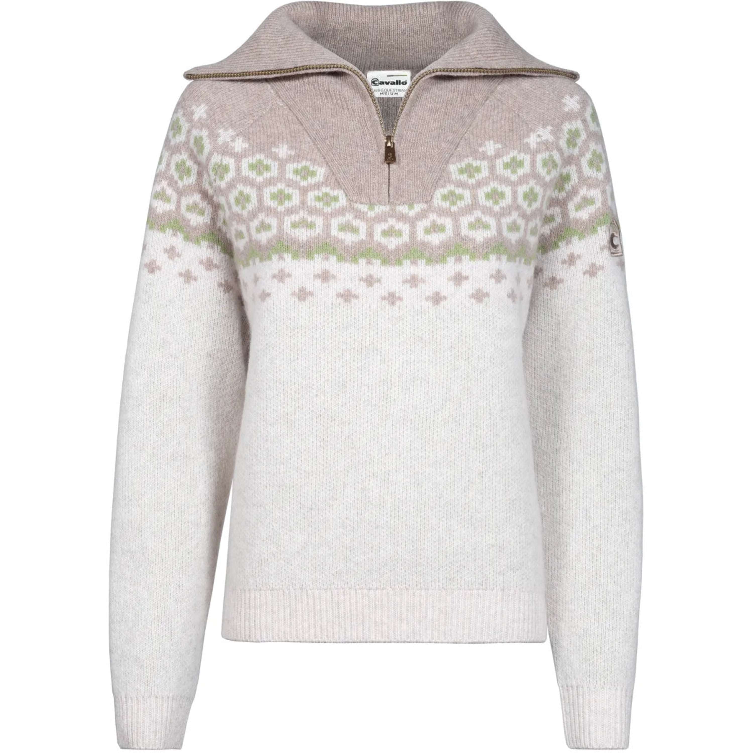 Cavallo Pullover Cavalleara with Zipper Vanilla