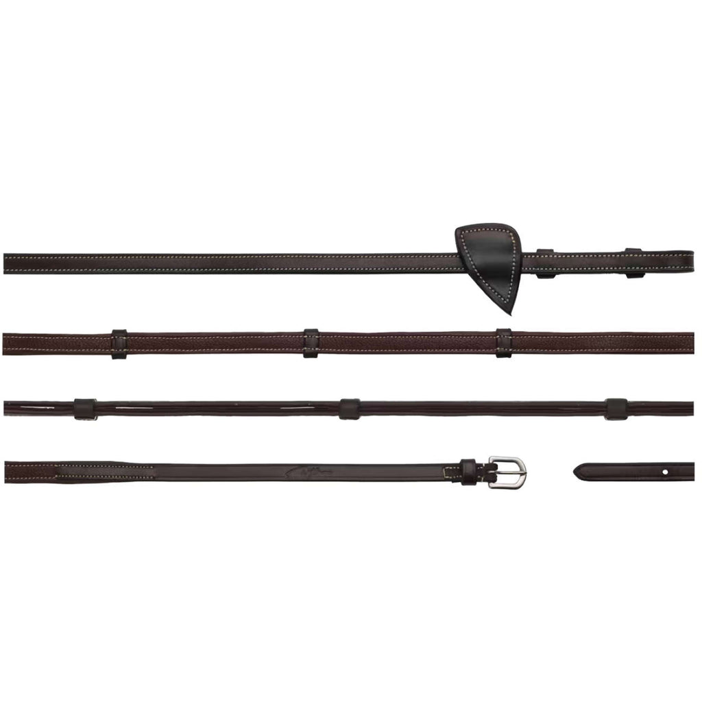 Dyon Reins Leather Working Collection 1/2 with Handles Brown