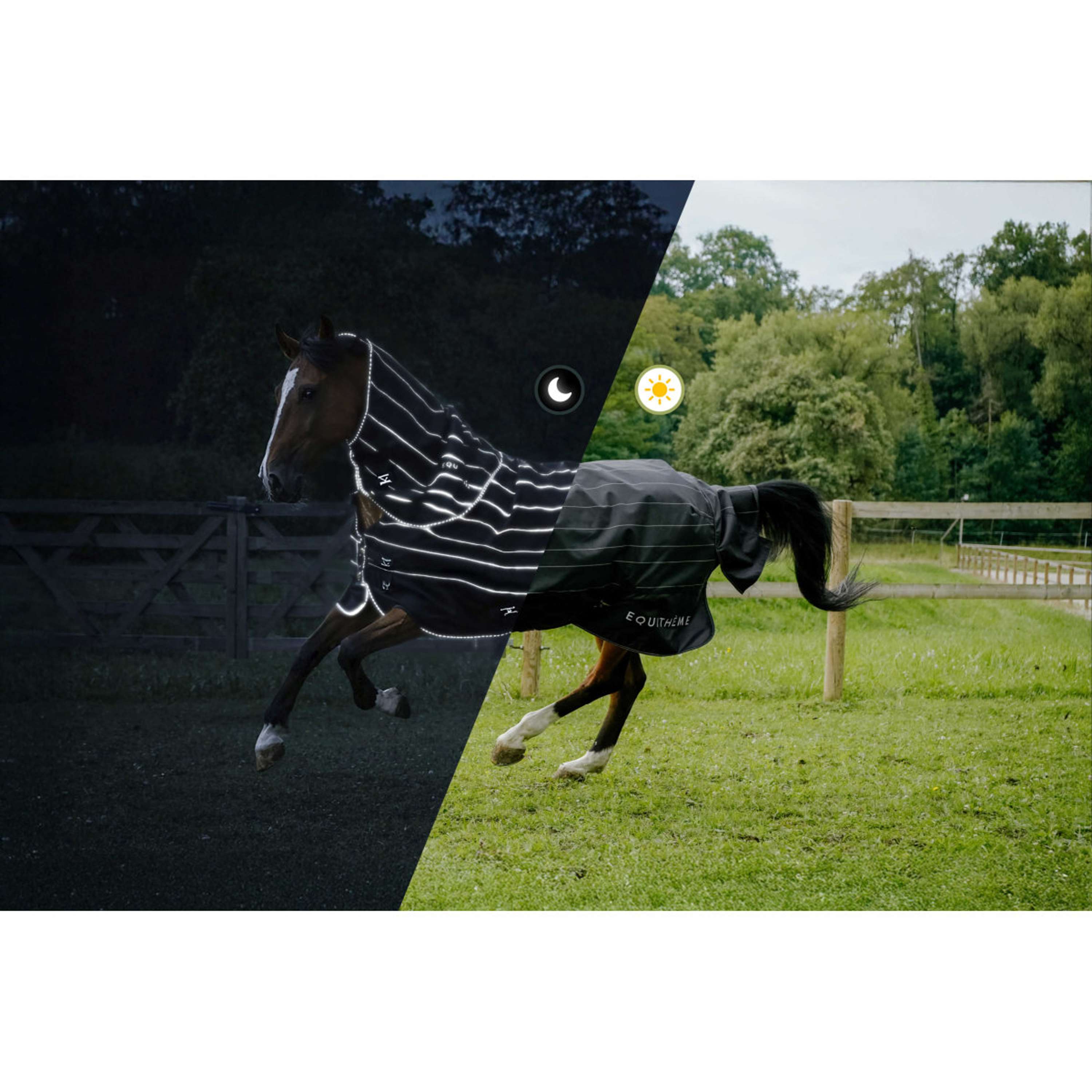 EQUITHÈME Rain Rug Lumin 600D 50g Black