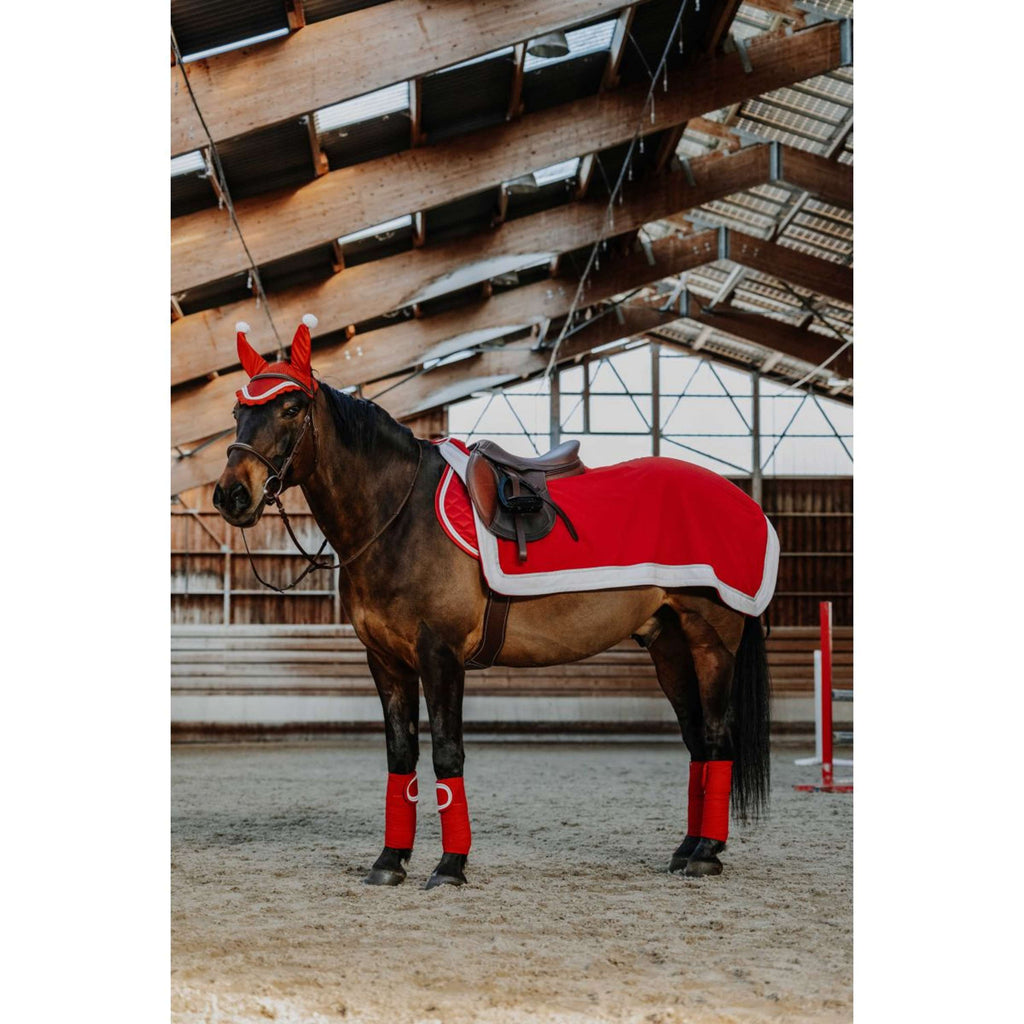 EQUITHÈME Ear Bonnet Christmas Red