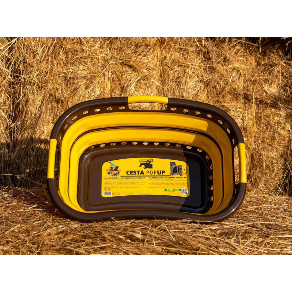 Horsewipe Laundry Basket Pop Up Yellow