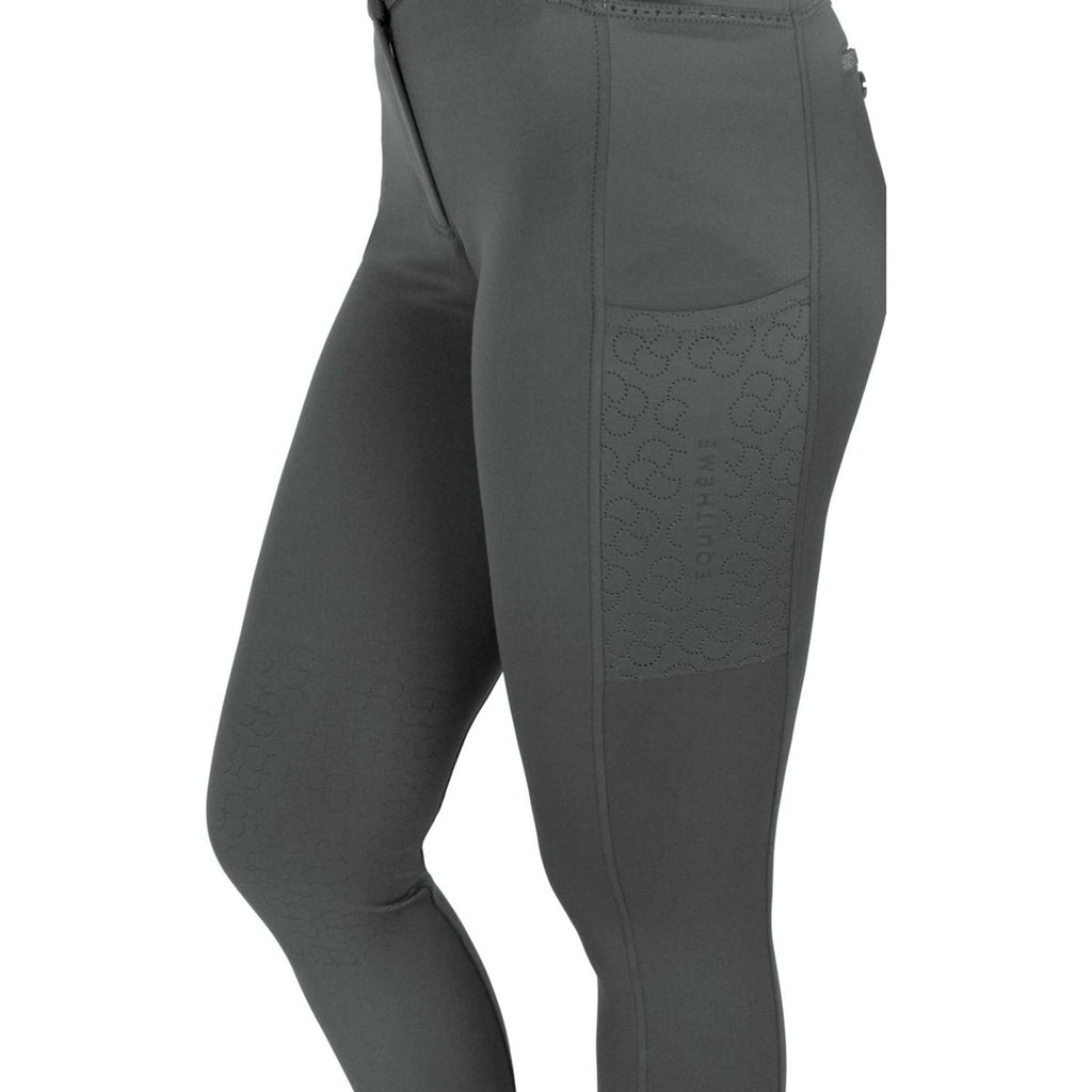 EQUITHÈME Breeches Capucine Knee Grip Grey