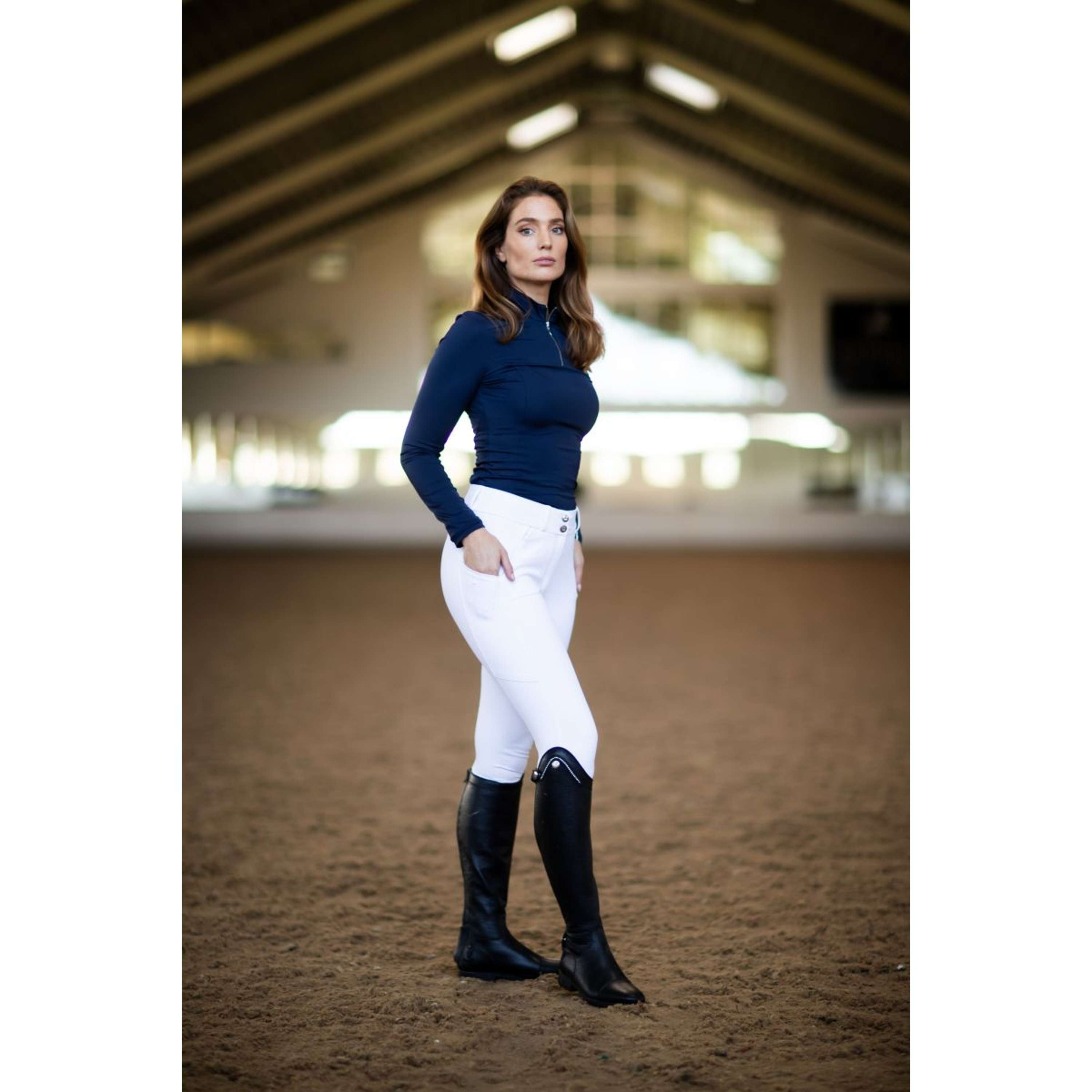 Equestrian Stockholm Breeches Elite Jump White