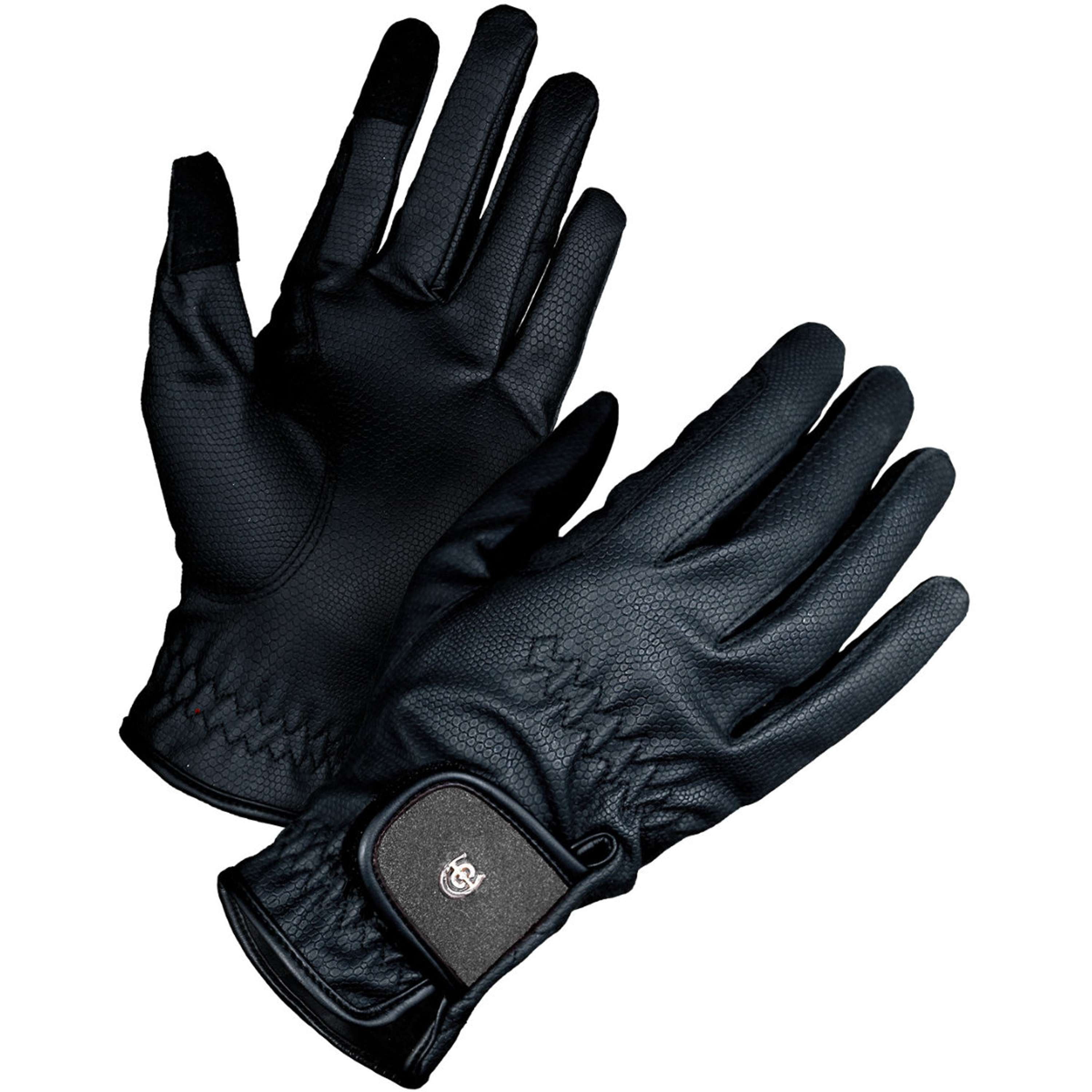Equestrian Stockholm Riding Gloves Motion All Black Glimmer