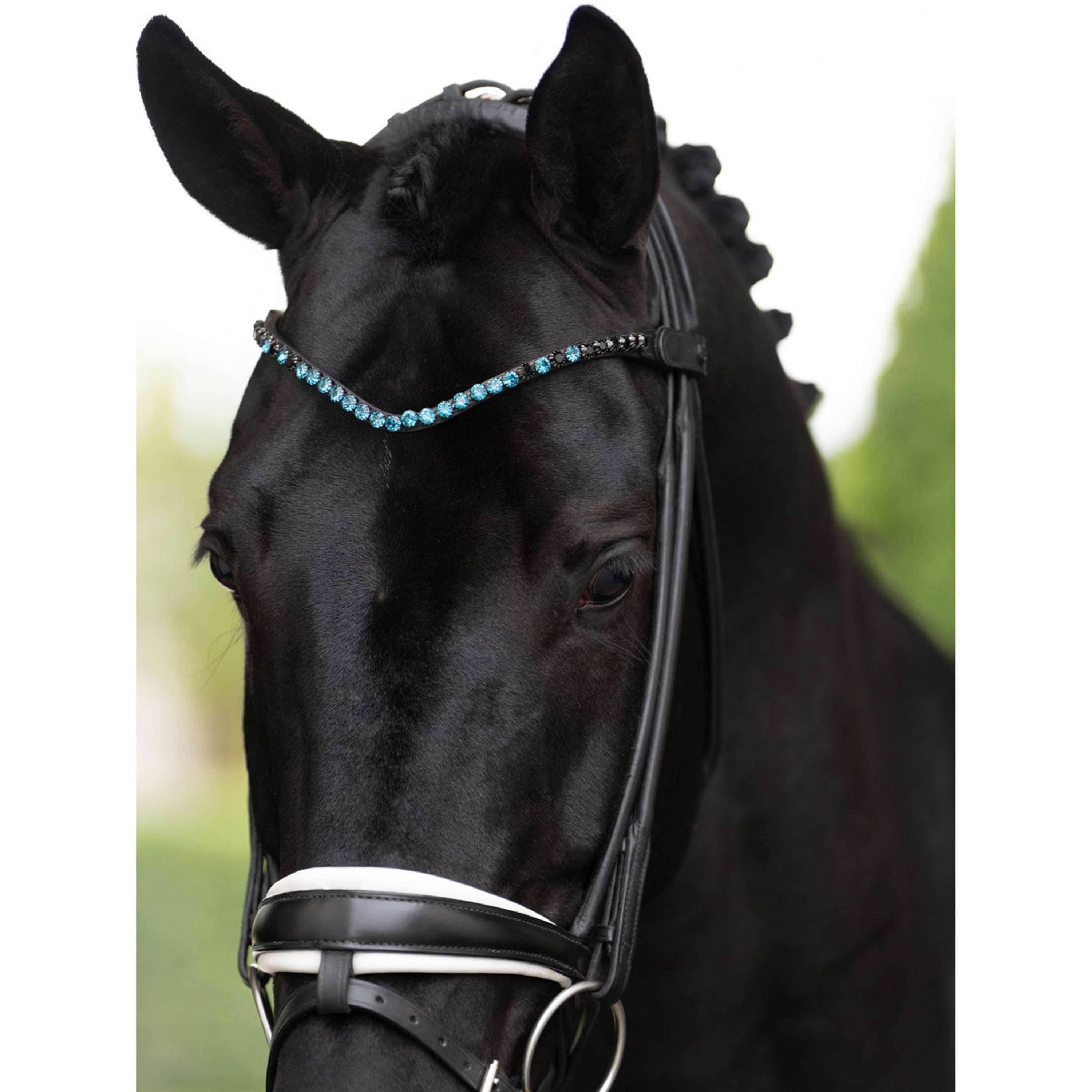 Equestrian Stockholm Browband Faded 8mm Blue Meadow