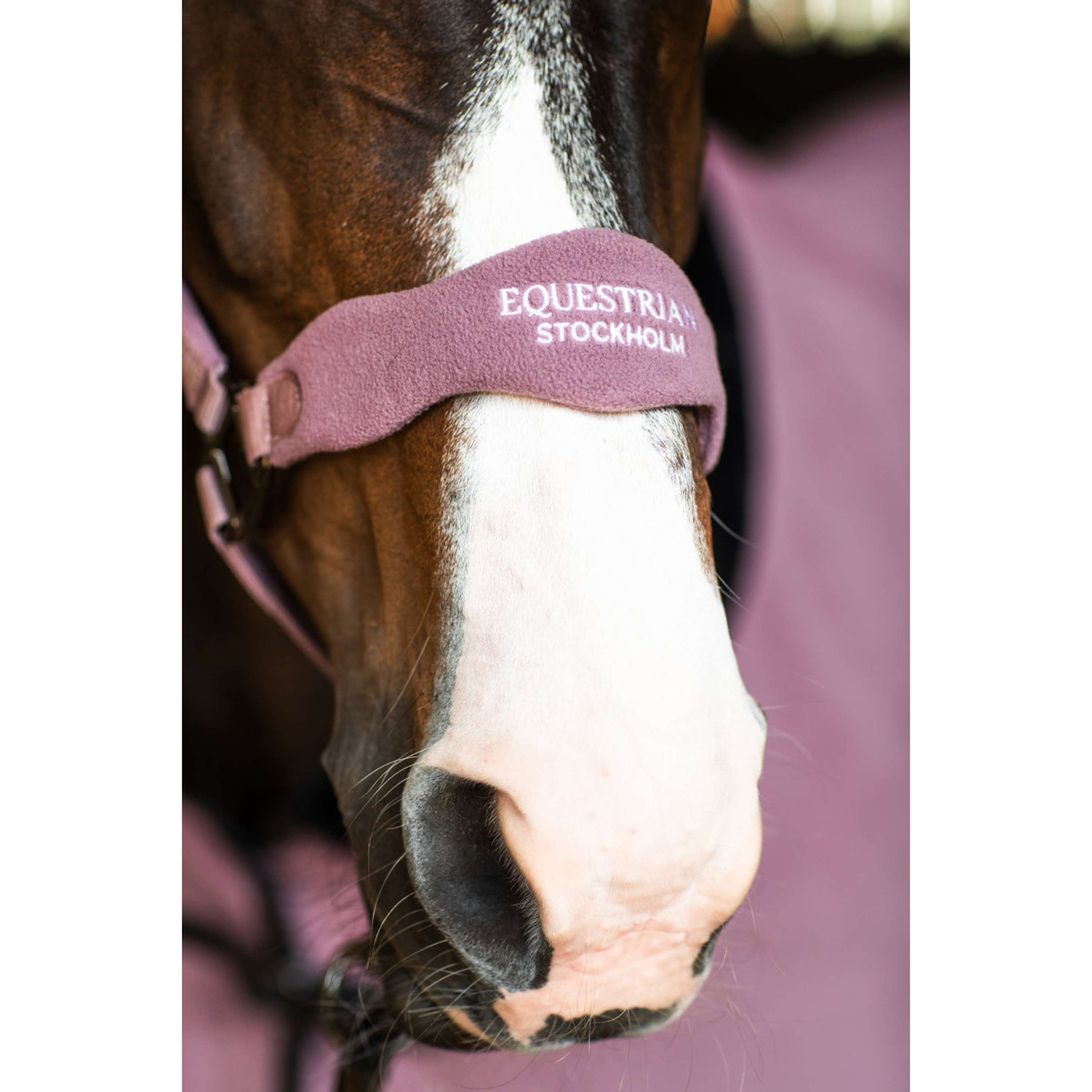 Equestrian Stockholm Halter Anatomic Fleece Blush