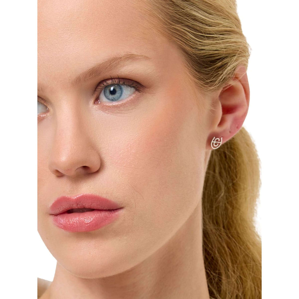 Equestrian Stockholm Earrings Logo Silver