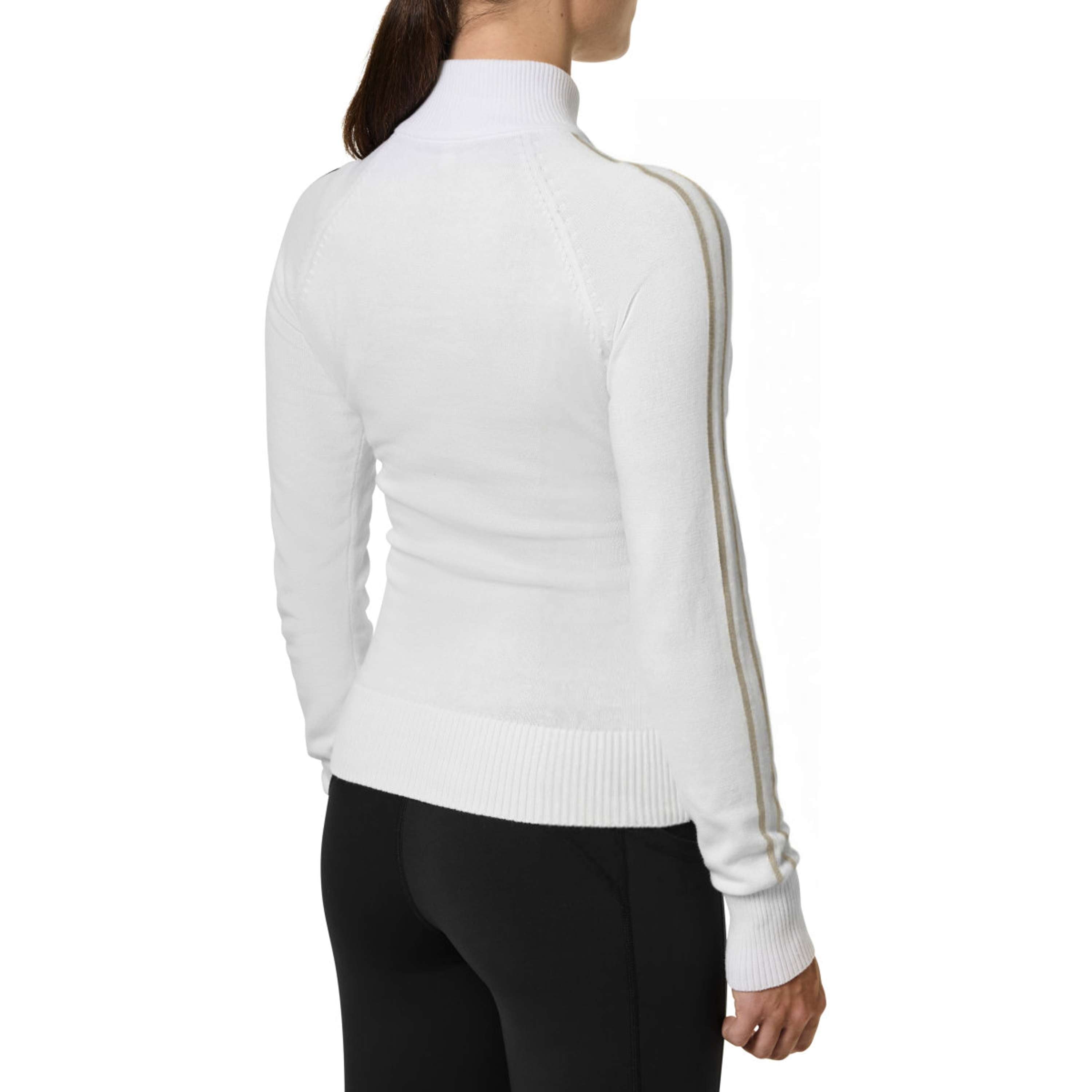 Equestrian Stockholm Knitted Zip Top White