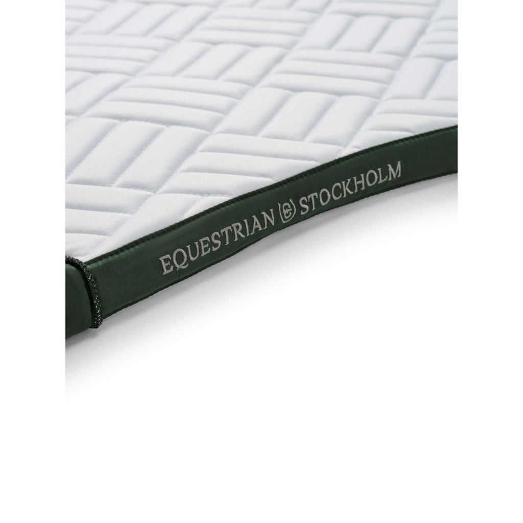 Equestrian Stockholm Saddlepad Modern Dressage White/Sycamore Green